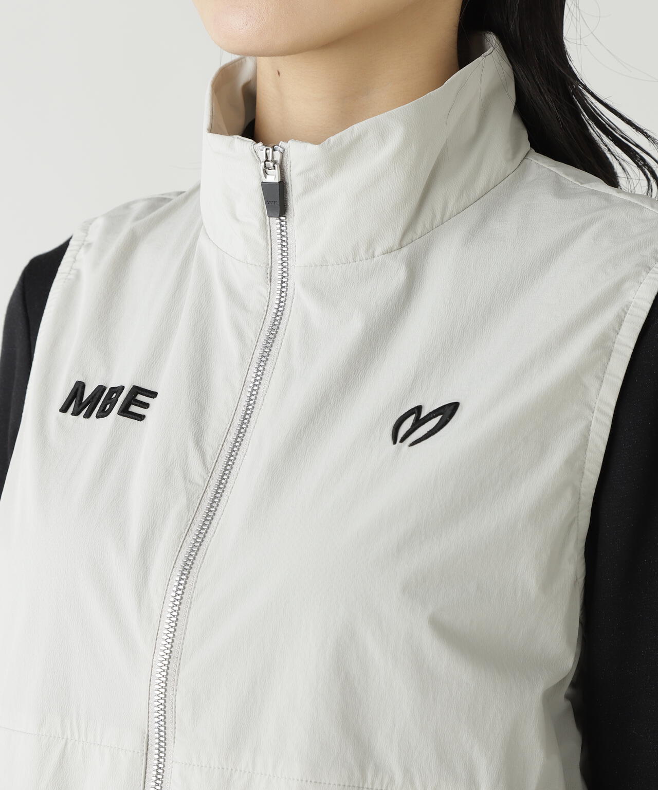 カジナイロンストレッチフルジップアップベスト