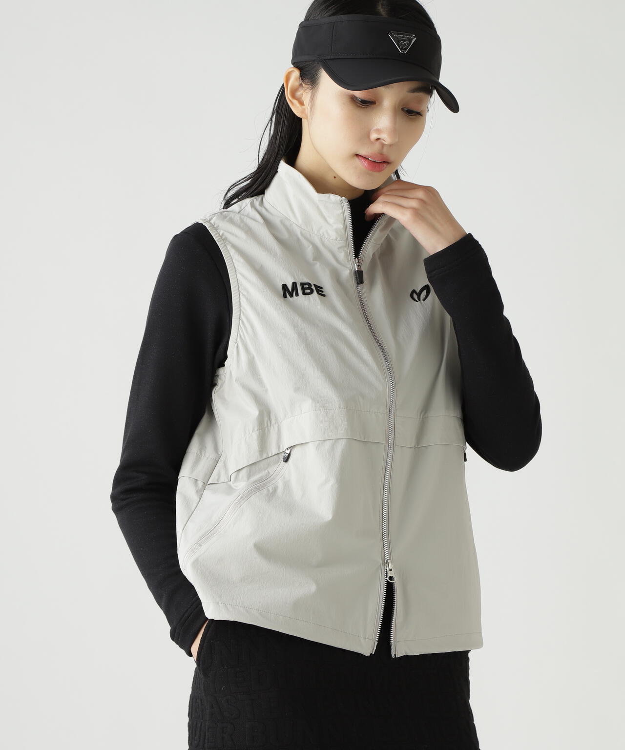 カジナイロンストレッチフルジップアップベスト