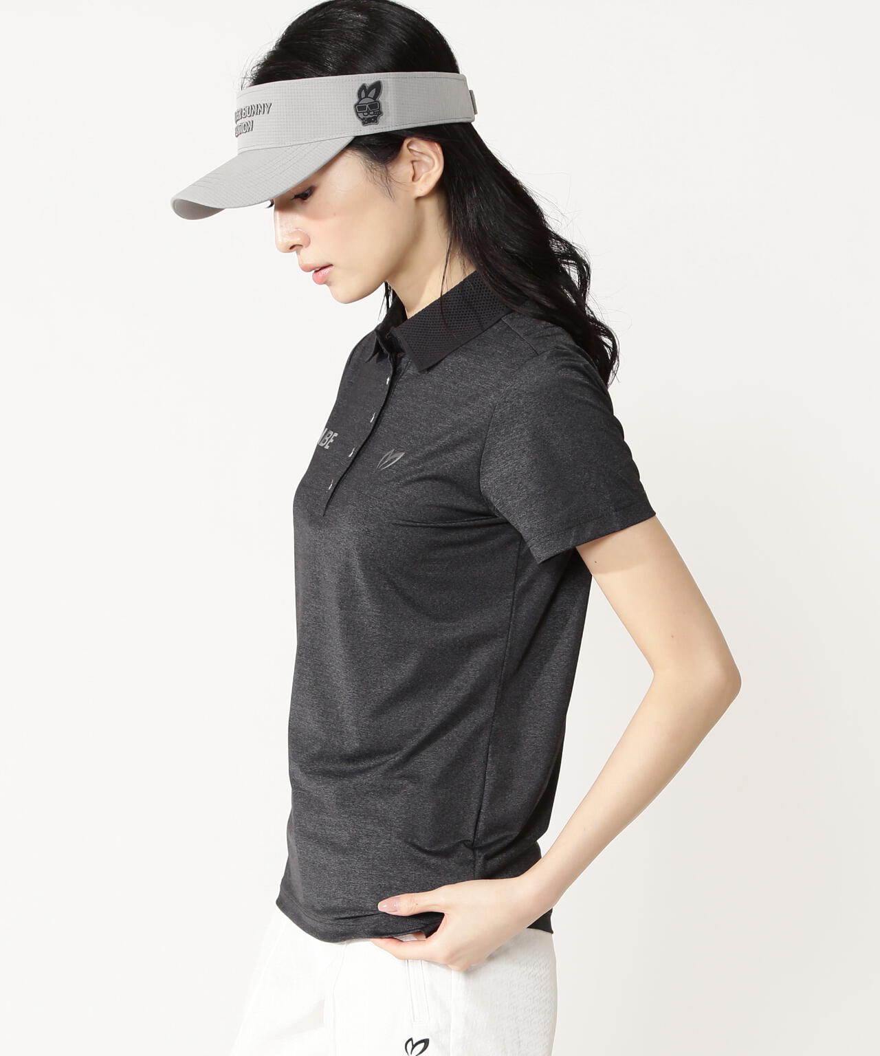 ベア天半袖ポロシャツ