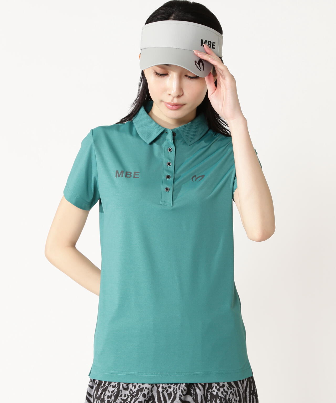 ベア天半袖ポロシャツ