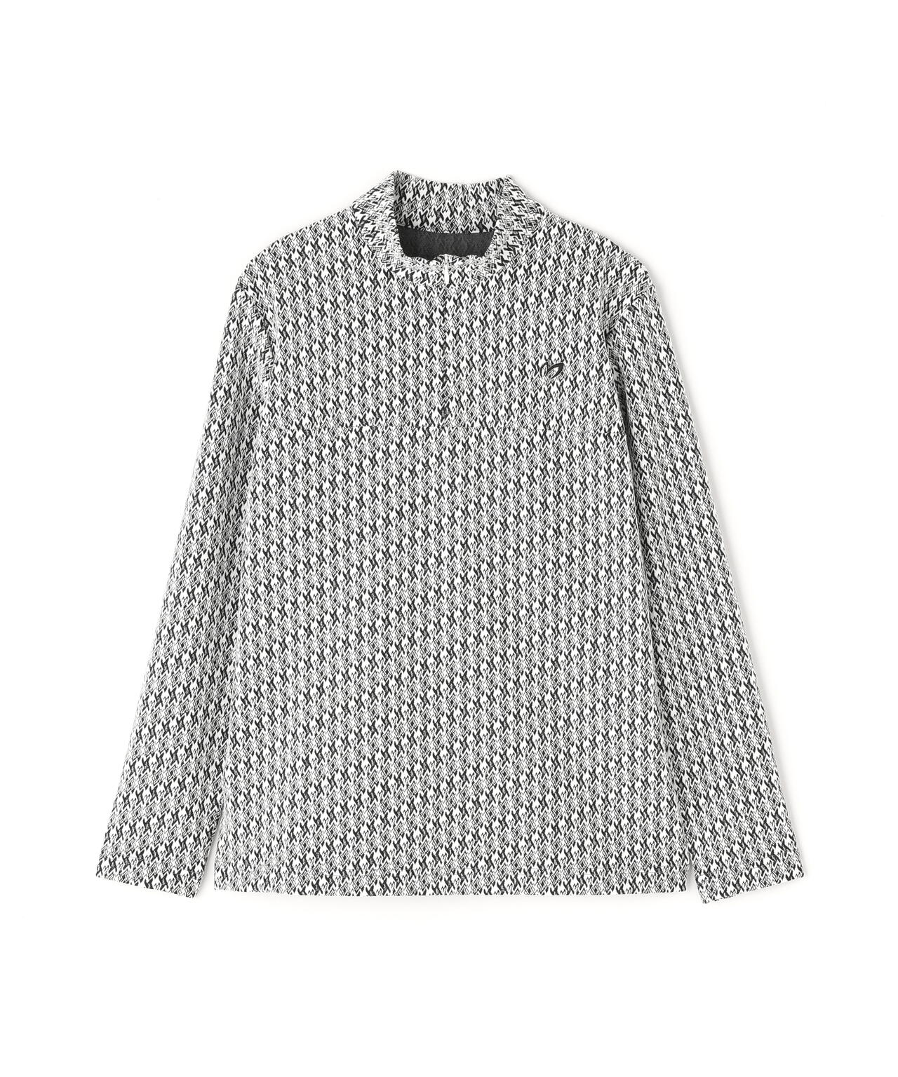 幾何柄起毛ジャガードハーフジップアップカットソー | MASTER BUNNY