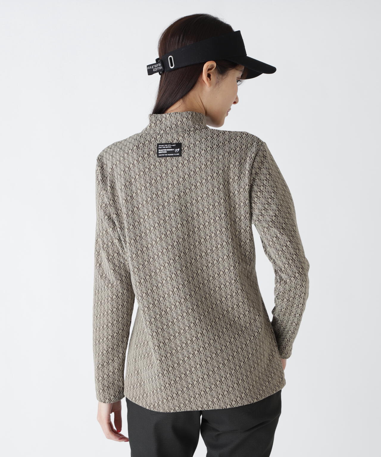 マスターバニー　ピンドッド柄ジャガード フルジップカットソージャケット　パーカー マスターバニーピンドッド柄ジャガード フルジップカットソー