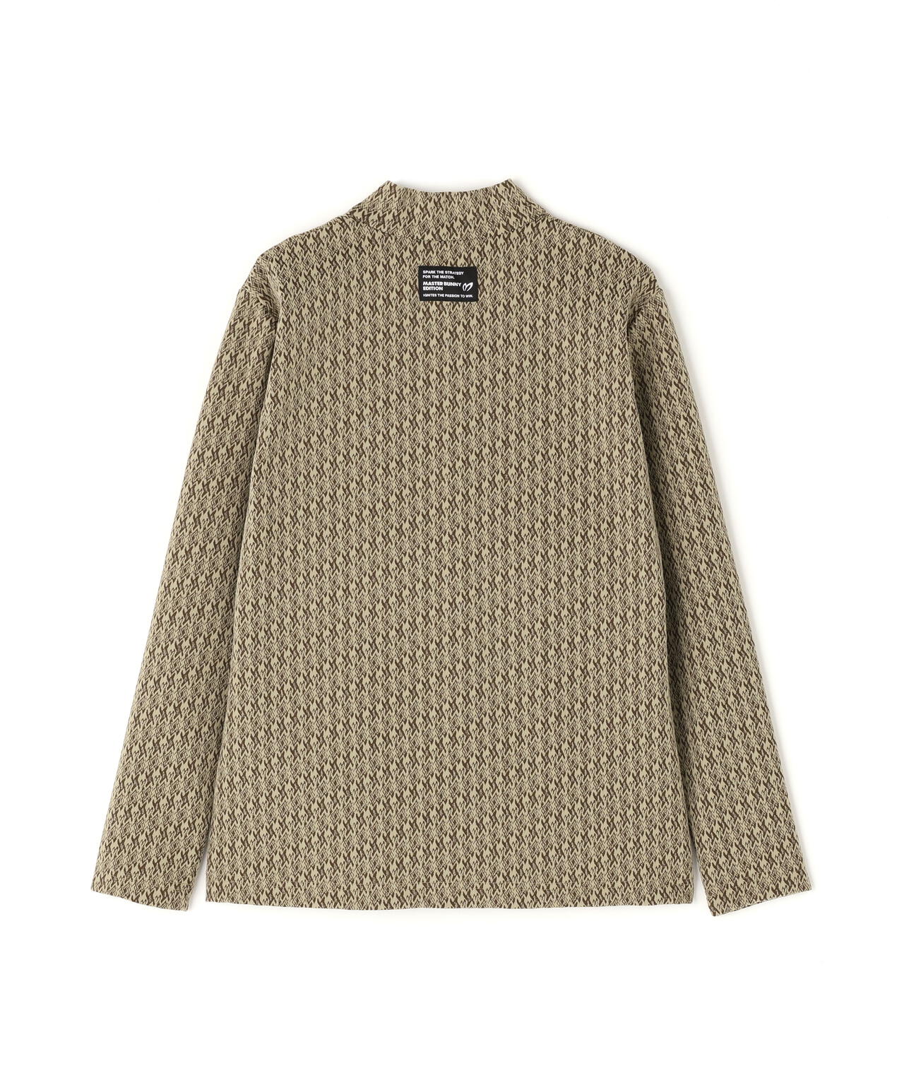 幾何柄起毛ジャガードハーフジップアップカットソー | MASTER BUNNY