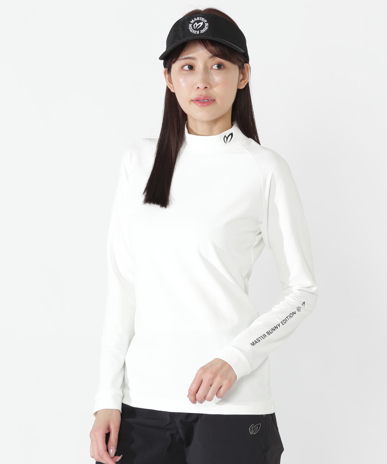 新品 マスターバニー サンベール×クールフロー鹿の子カットソー(6)LL/白 ブリスター鹿の子長袖ハイネックカットソー | MASTER BUNNY EDITION