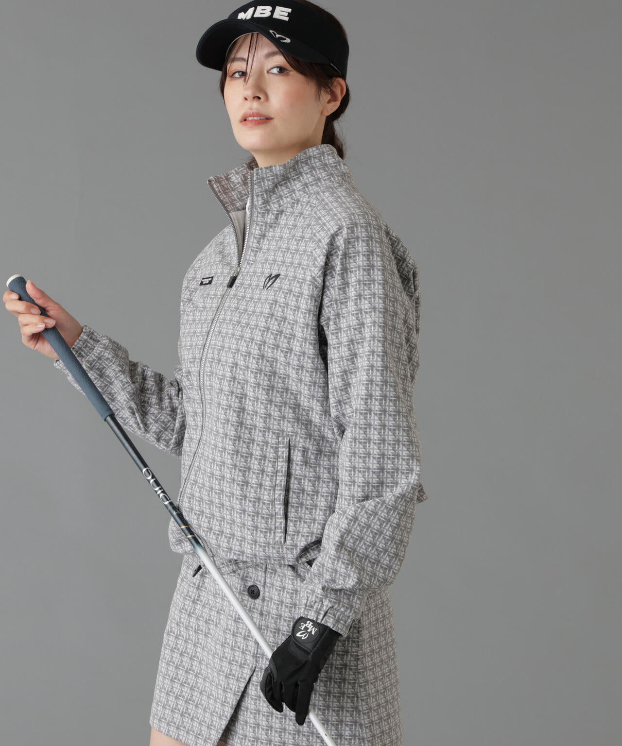 ジオメトリックチェックジャガードブルゾン (WOMENS) | MASTER BUNNY