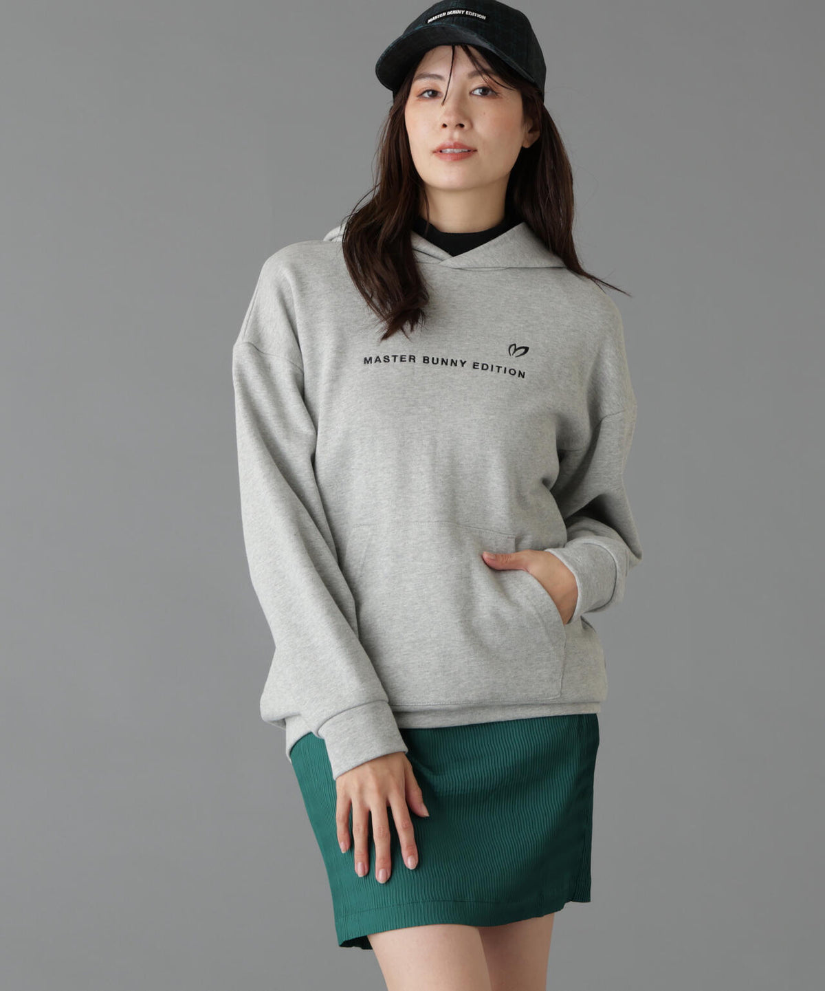ストライプウェーブ×ダンボール裏毛ワンピース (WOMENS)