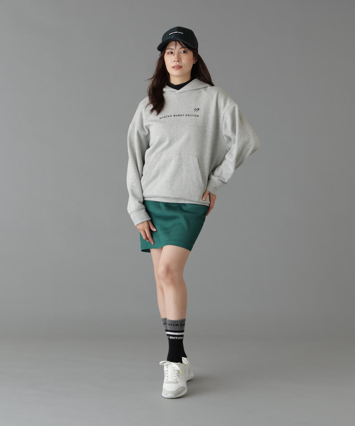ストライプウェーブ×ダンボール裏毛ワンピース (WOMENS)