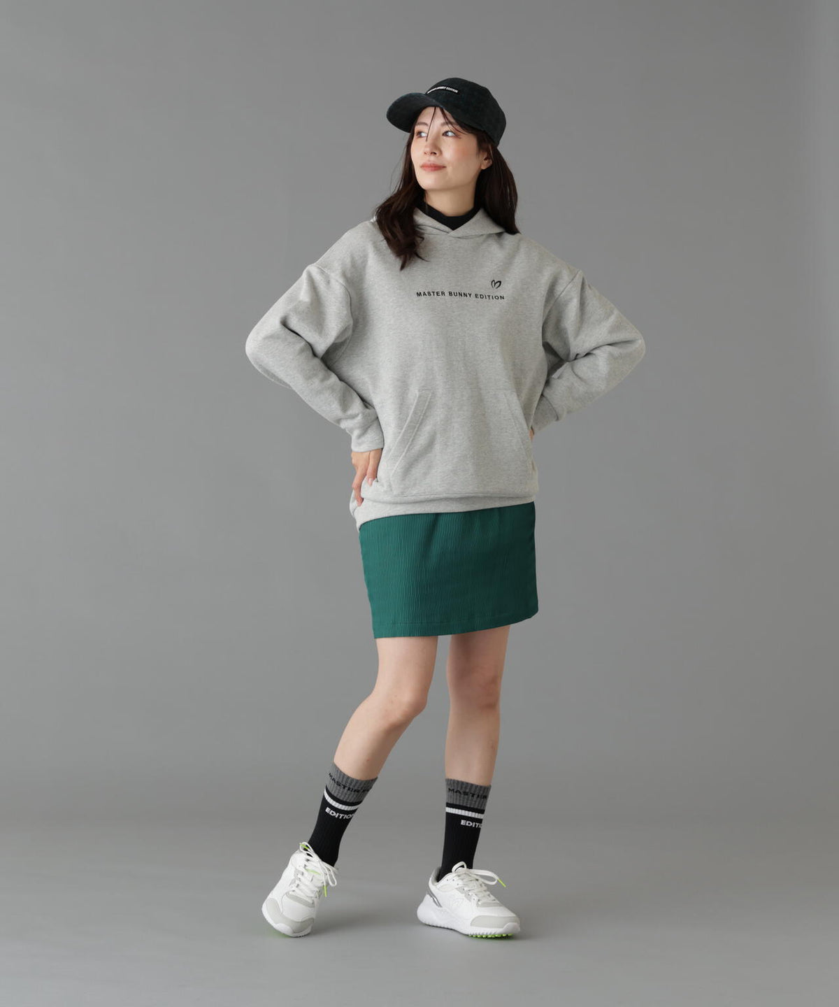ストライプウェーブ×ダンボール裏毛ワンピース (WOMENS)