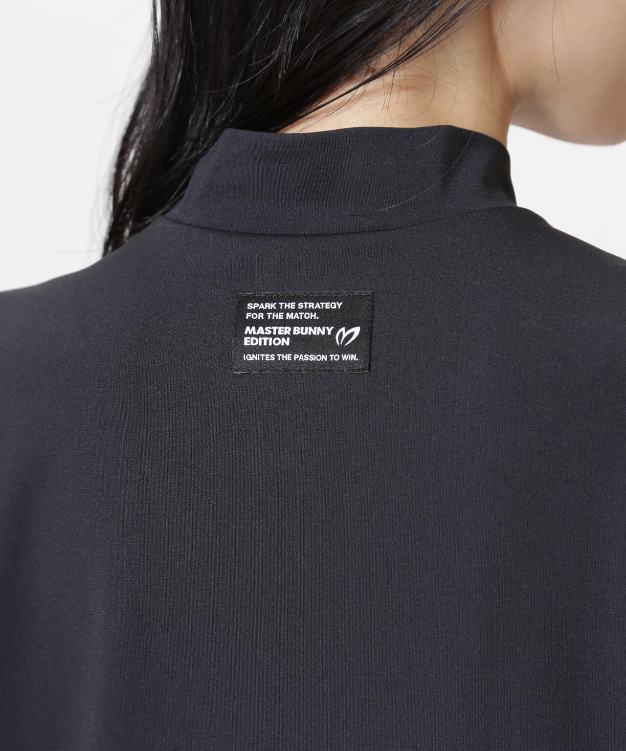 トリコットメッシュ半袖モックネックワンピース (WOMENS) | MASTER
