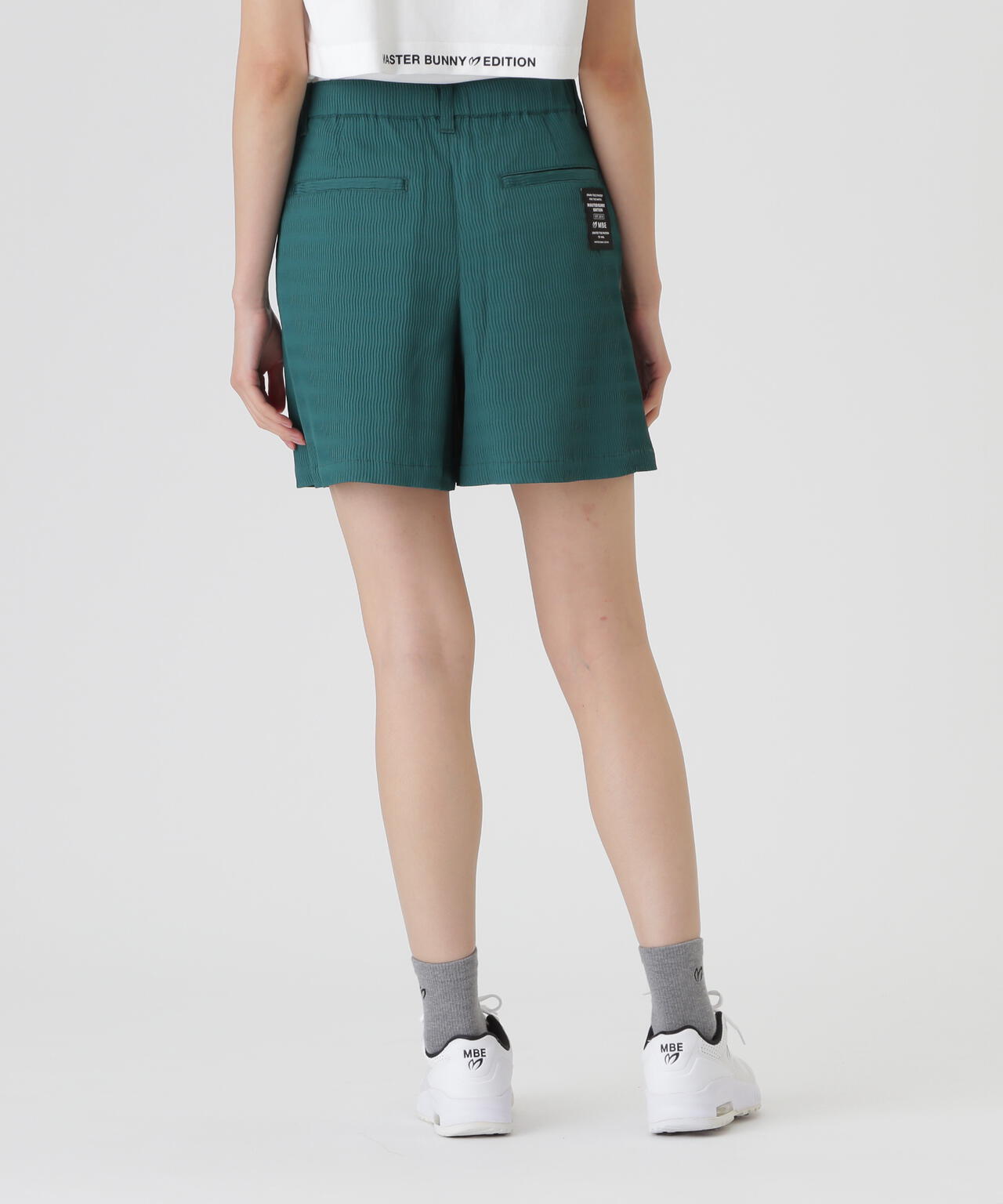MASTER BUNNY EDITION レディース ハーフパンツ サイズ2 ストライプウェーブショートパンツ (WOMENS) | MASTER BUNNY EDITION