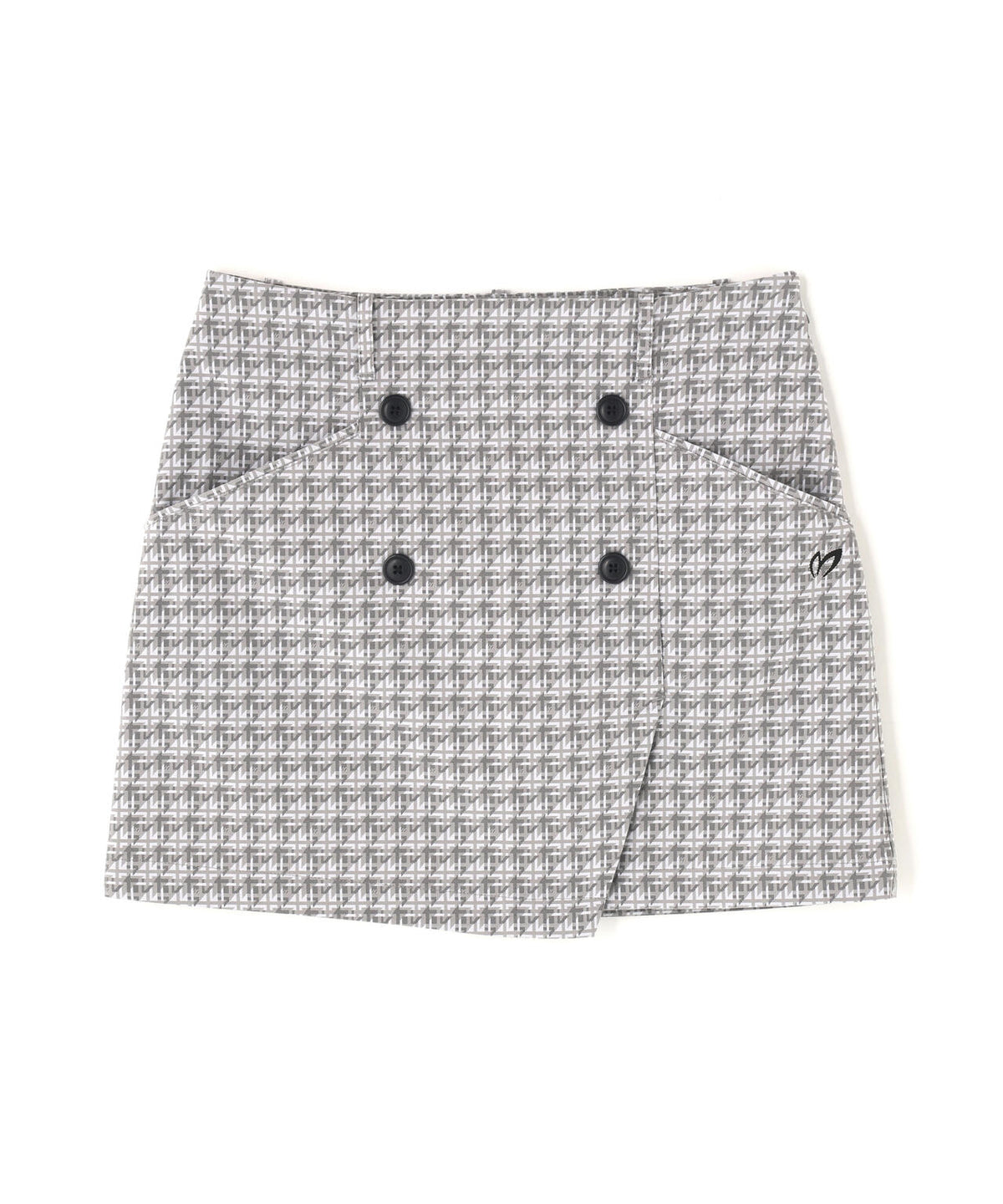 ジオメトリックチェックジャガードスカート (WOMENS)
