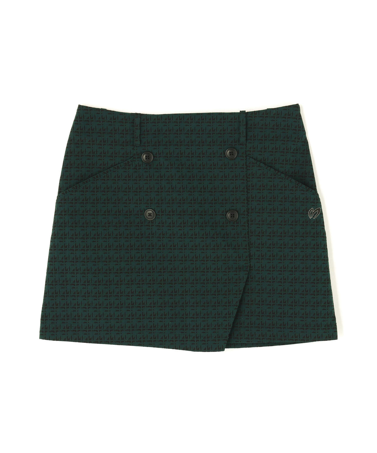 ジオメトリックチェックジャガードスカート (WOMENS)