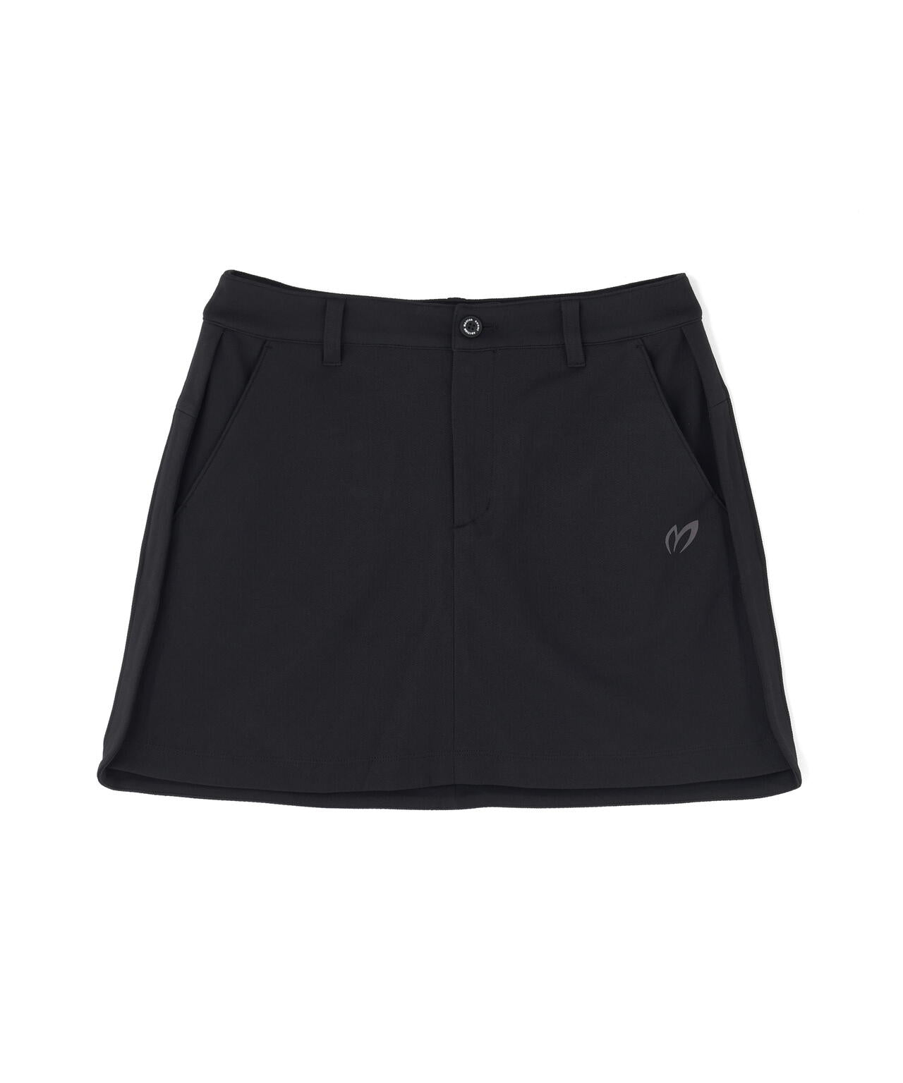 MASTER BUNNY EDITION 黒 スカート サイズ1 ウールライク接結へリンボンスカート (WOMENS) | MASTER BUNNY EDITION