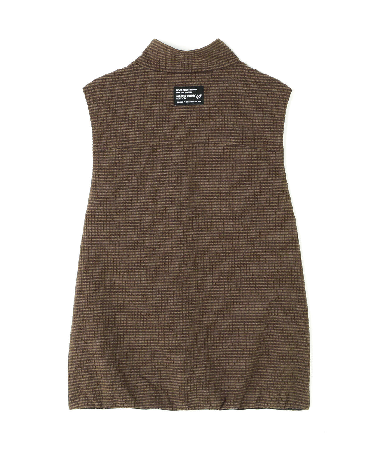 ミアチェックジャガードフルジップスタンドベスト (WOMENS)