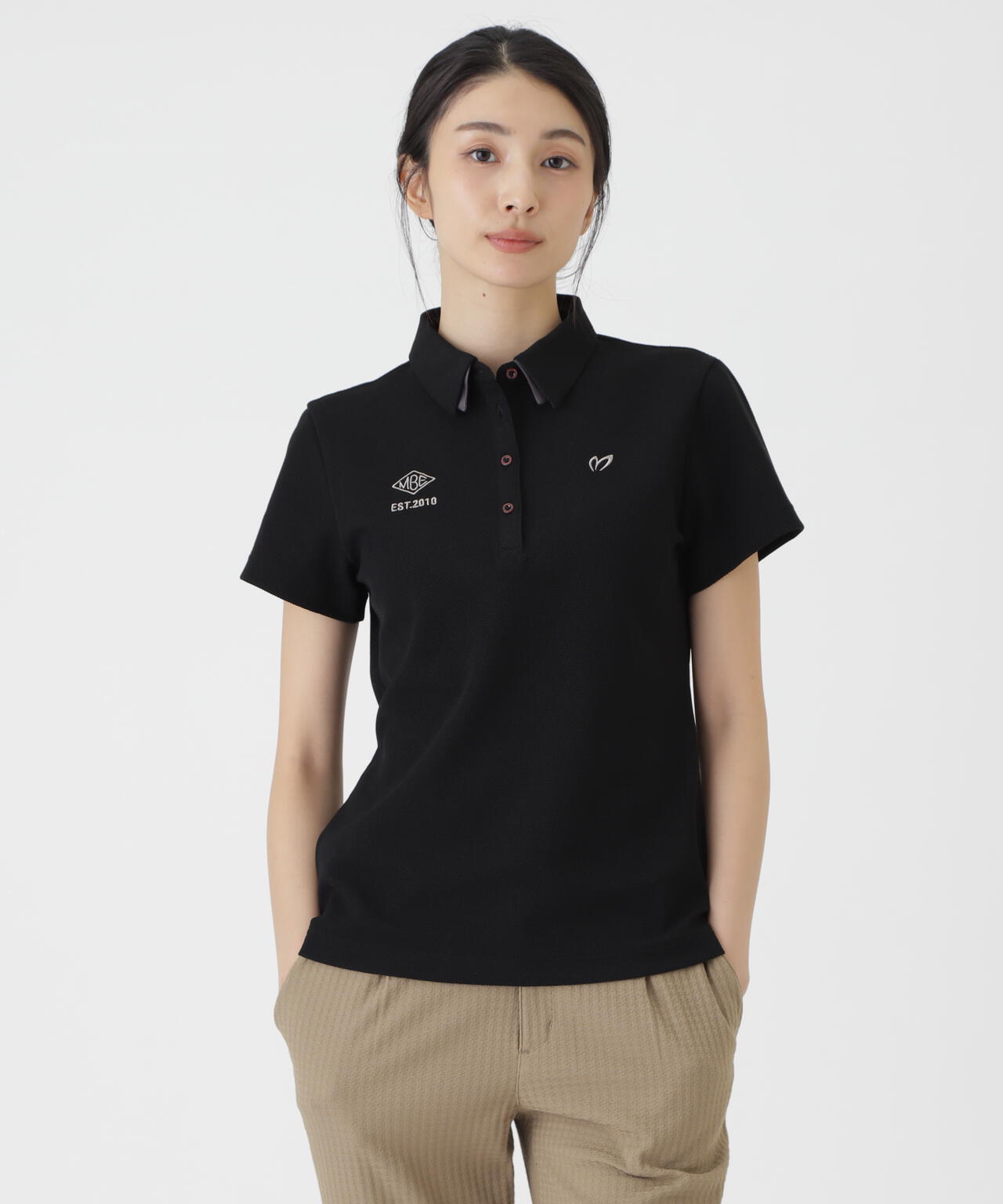 針抜きメッシュ半袖ポロシャツ (WOMENS) | MASTER BUNNY EDITION