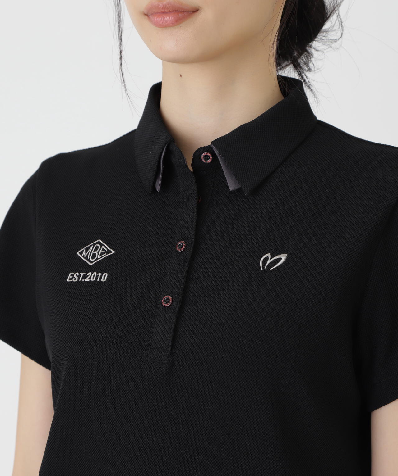 針抜きメッシュ半袖ポロシャツ (WOMENS) | MASTER BUNNY EDITION