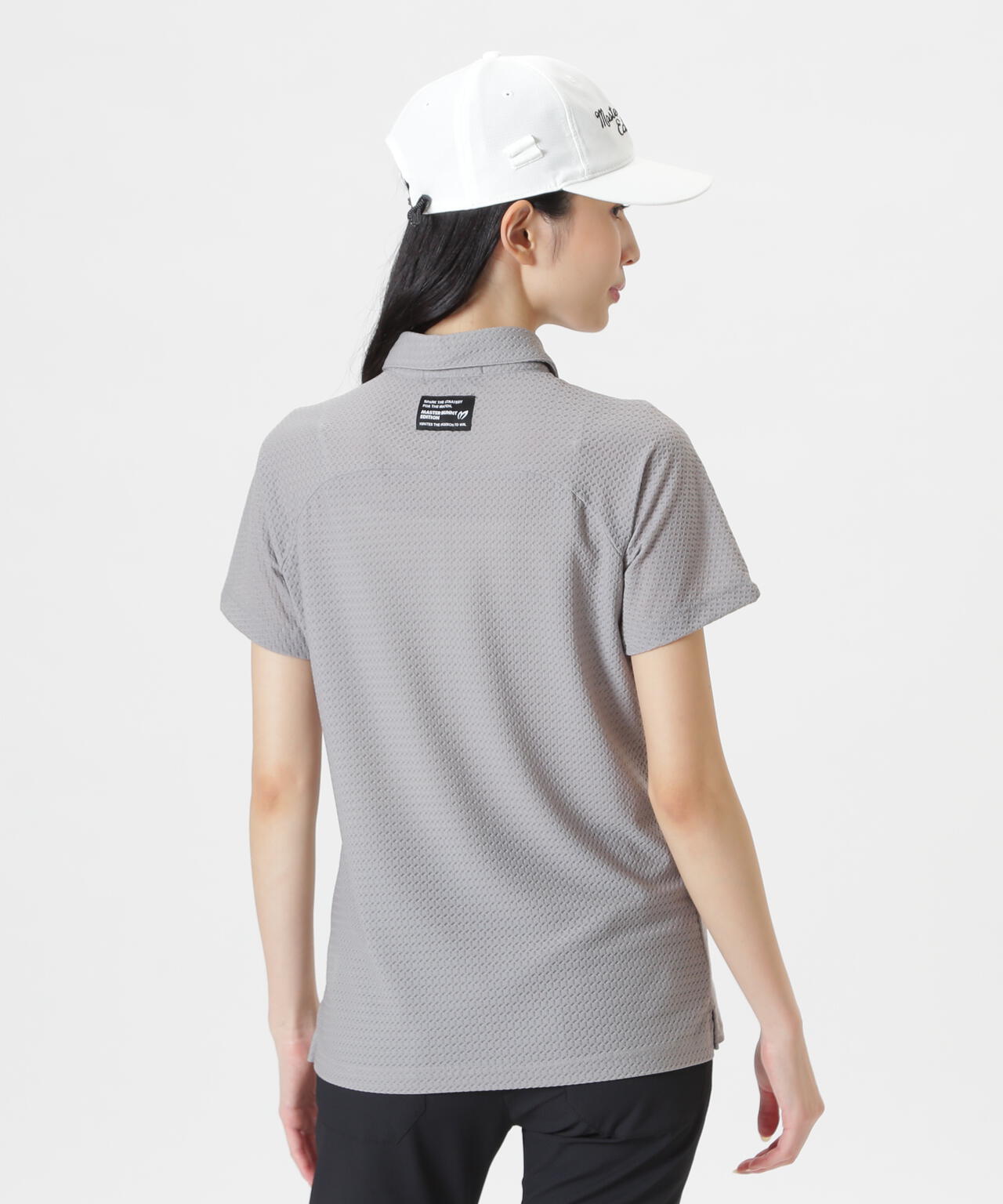 マスターバニーエディション 半袖 ポロシャツ メンズ tシャツ グレー サイズ6 サークルメッシュジャガード半袖ポロシャツ | MASTER BUNNY EDITION