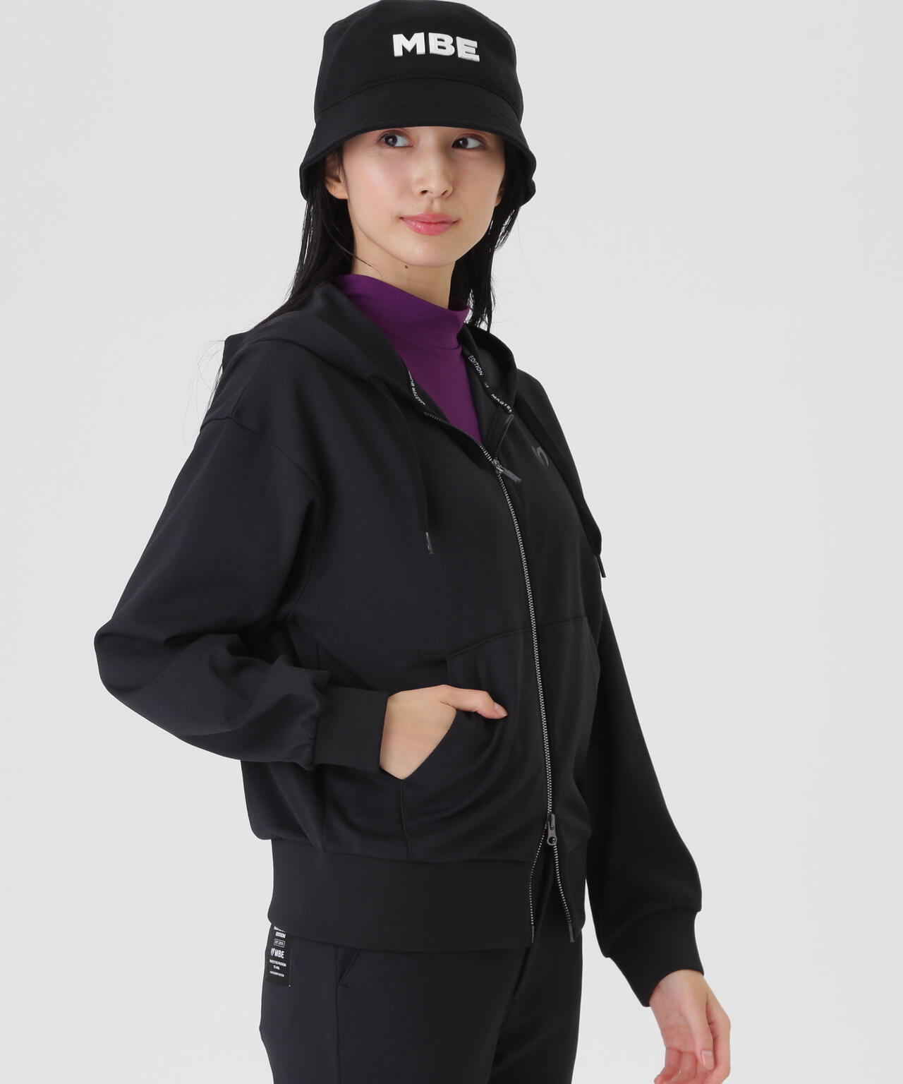 ウールライク接結へリンボンフルジップフーディ (WOMENS) | MASTER