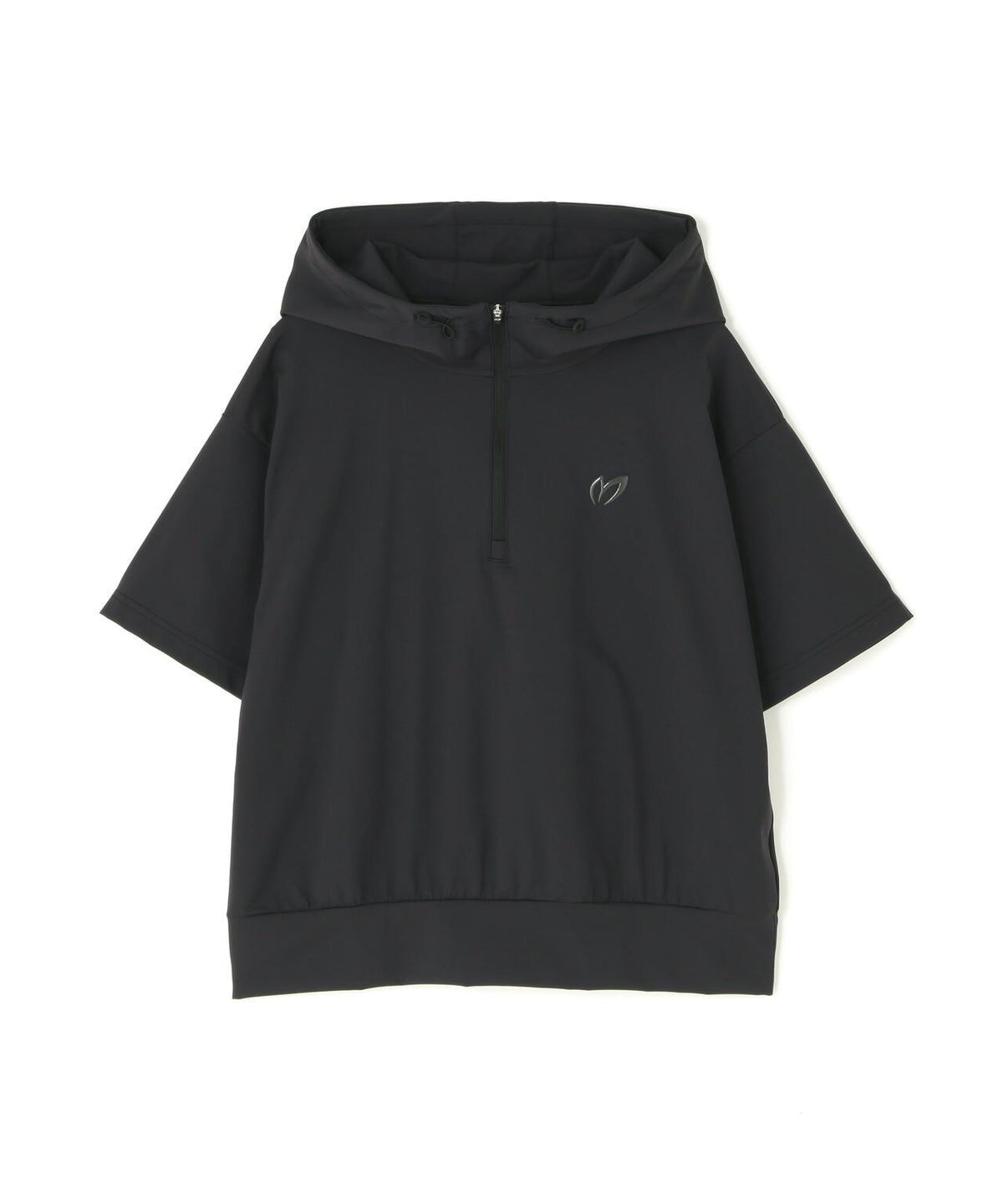 Nyベアムース半袖ハーフジップフーディプルオーバー (WOMENS)