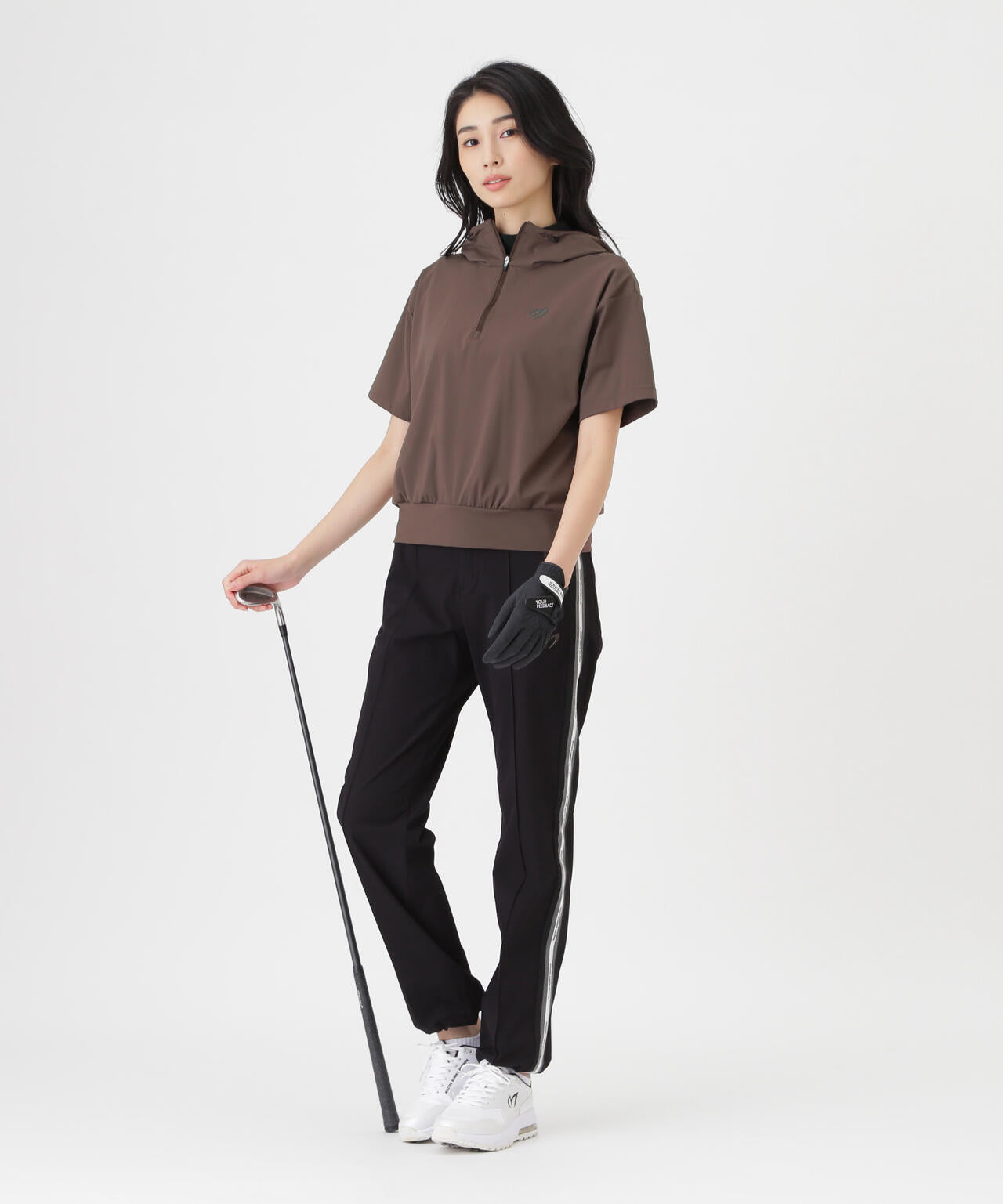 Nyベアムース半袖ハーフジップフーディプルオーバー (WOMENS) | MASTER