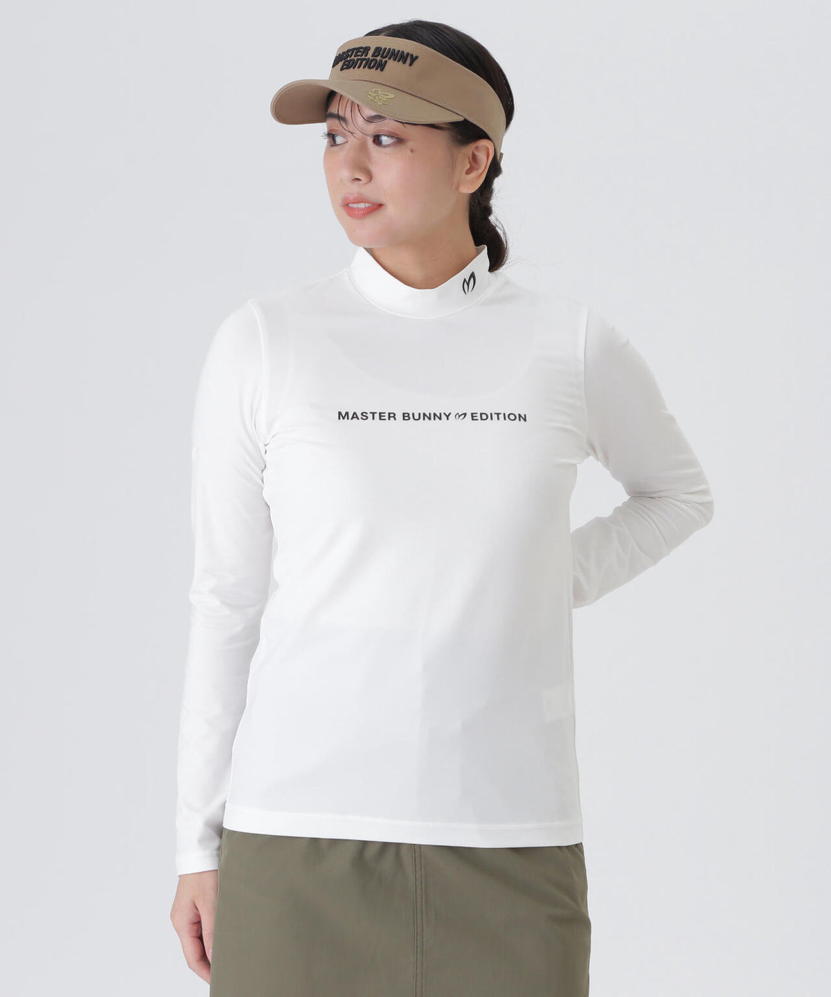 スーピマベア天長袖ハイネックカットソー (WOMENS)