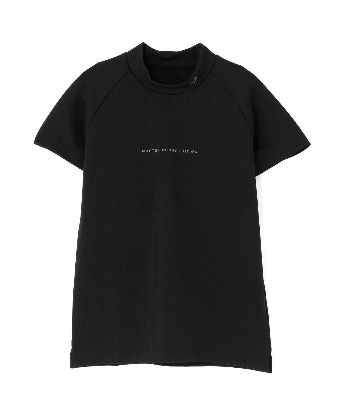 へリンボンストライプ半袖モックネックカットソー (WOMENS)