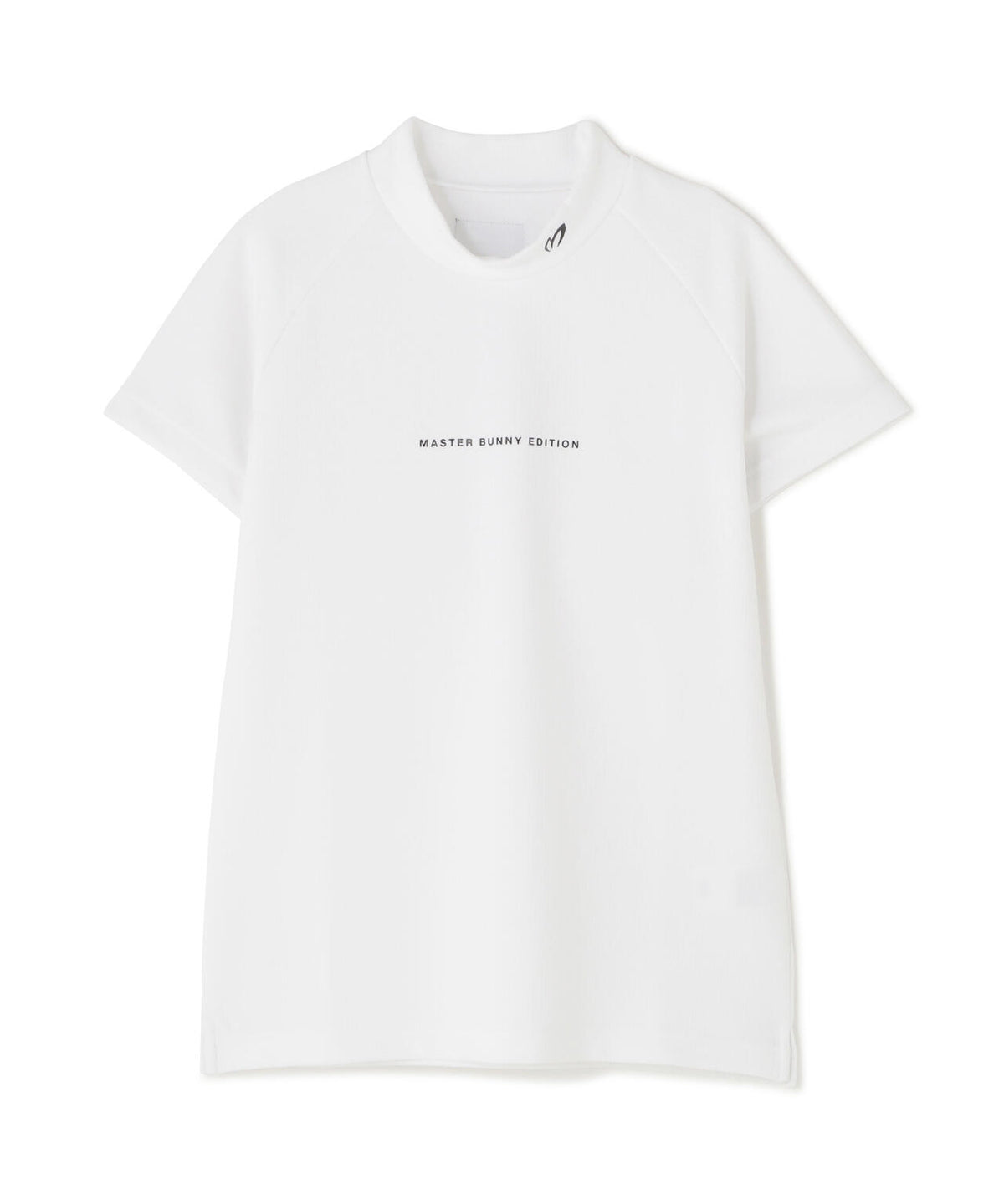 へリンボンストライプ半袖モックネックカットソー (WOMENS)