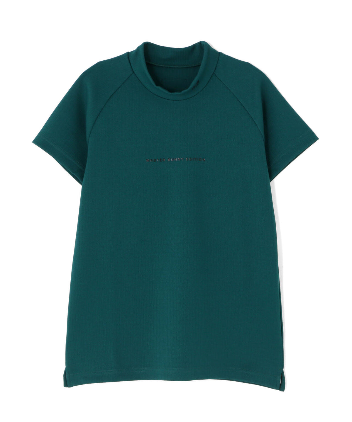 へリンボンストライプ半袖モックネックカットソー (WOMENS)