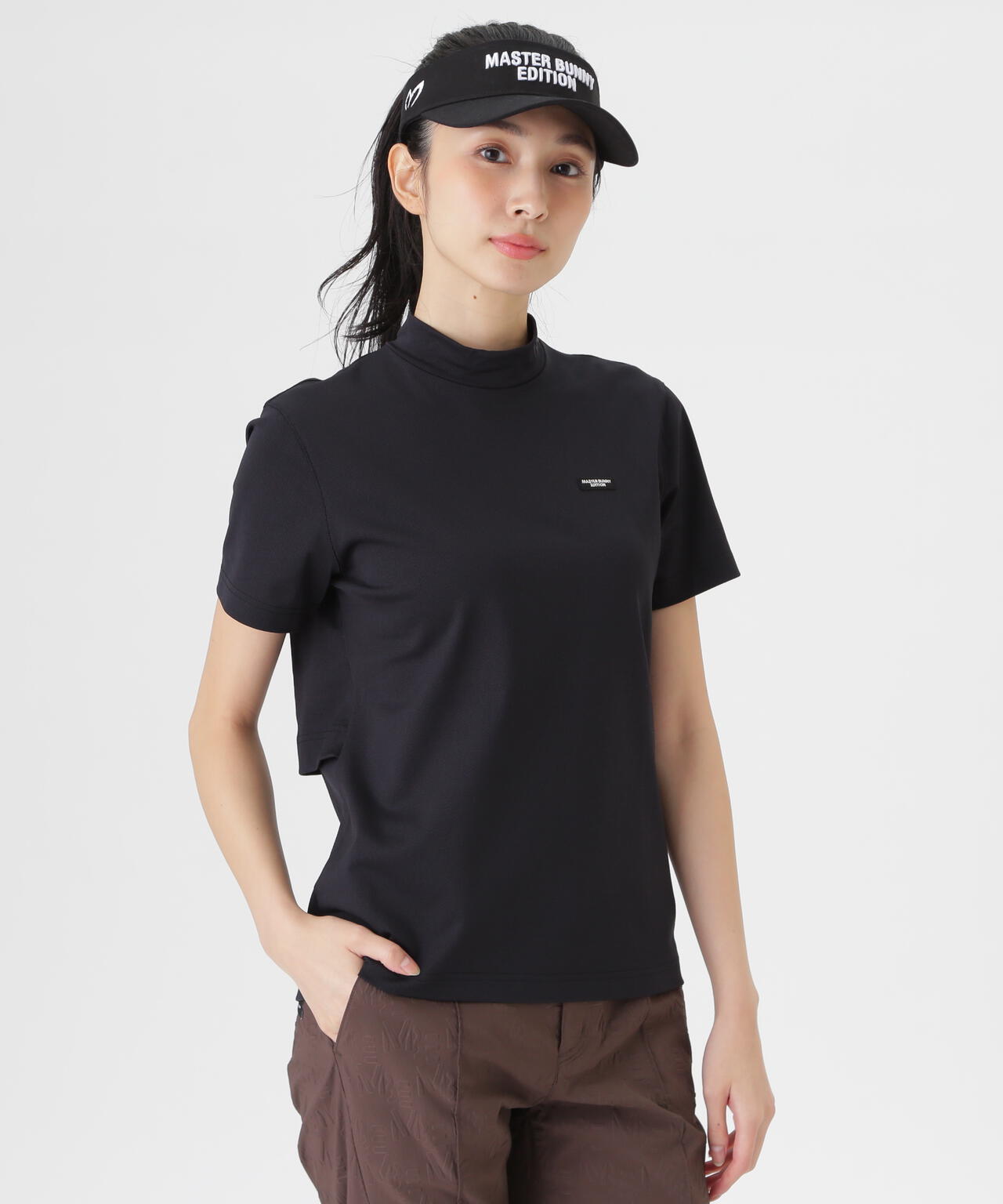 トリコットメッシュ半袖ハイネックカットソー (WOMENS) | MASTER BUNNY