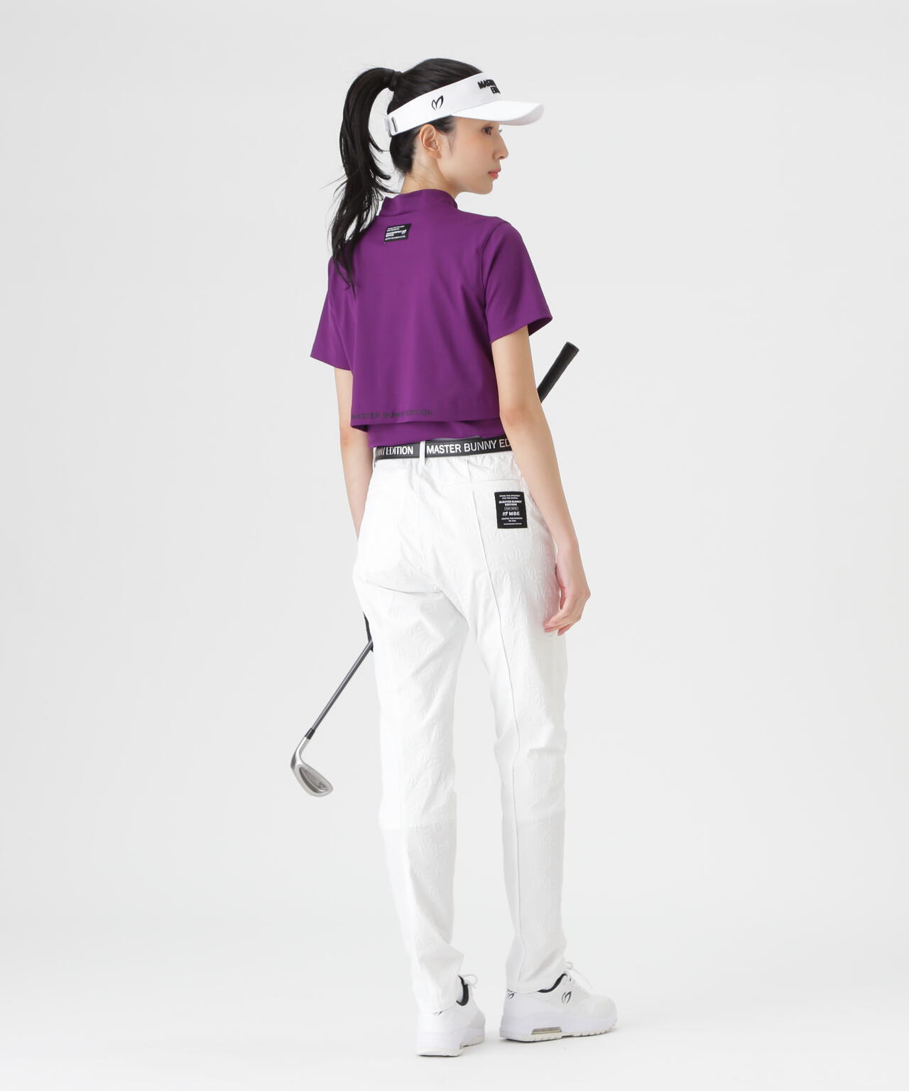 トリコットメッシュ半袖ハイネックカットソー (WOMENS)