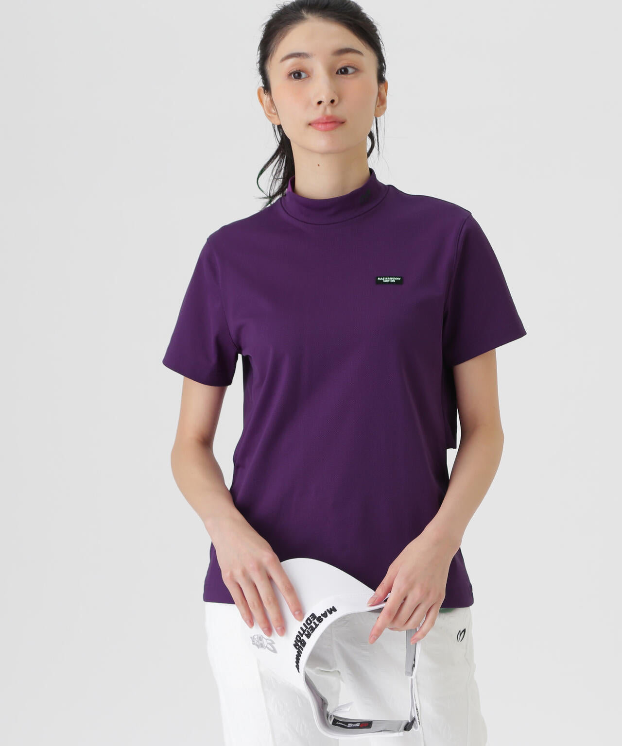 トリコットメッシュ半袖ハイネックカットソー (WOMENS) | MASTER BUNNY