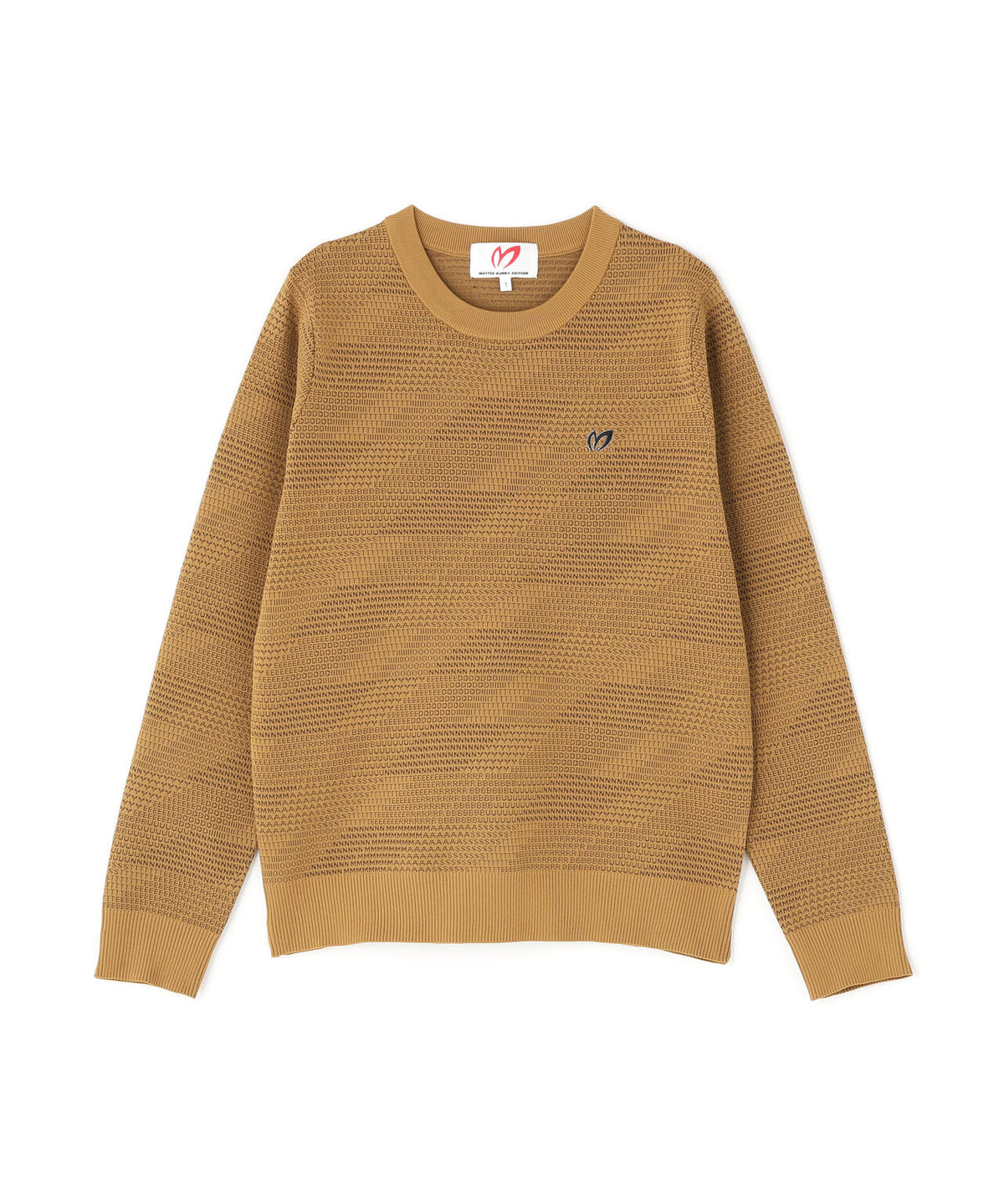 Wジャガードクルーネックニットプルオーバー (WOMENS)