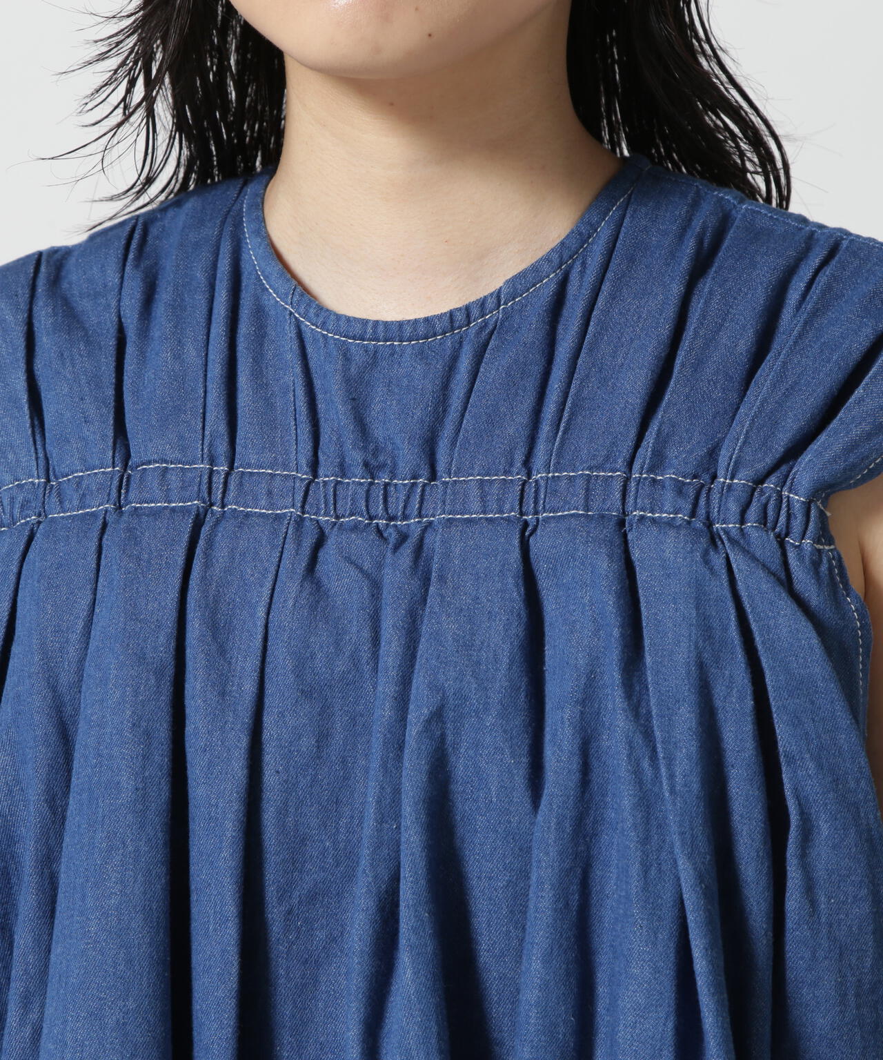 RHODOLIRION/ロドリリオン　FRILL TOPS DENIM