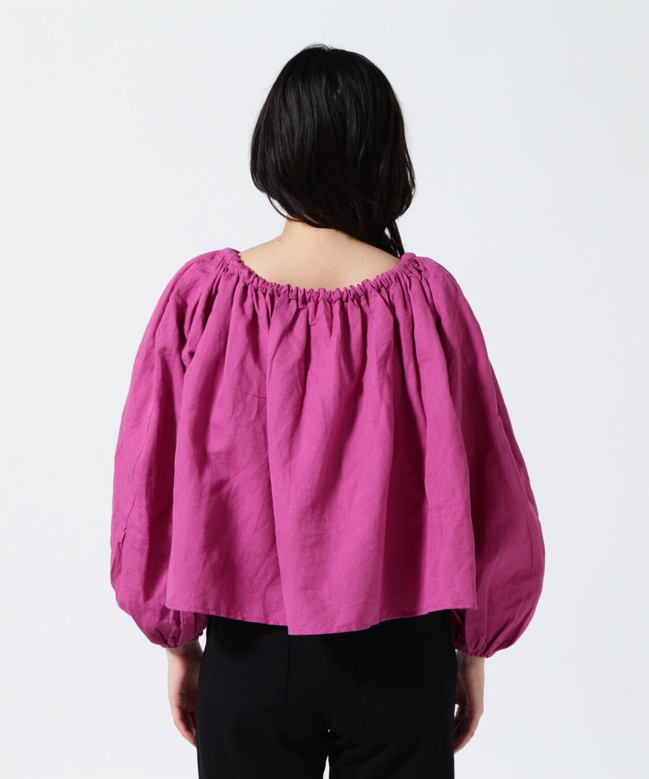 INDIA IS BEAUTIFUL COTTON LINEN BLOUSEコットンリネンブラウス