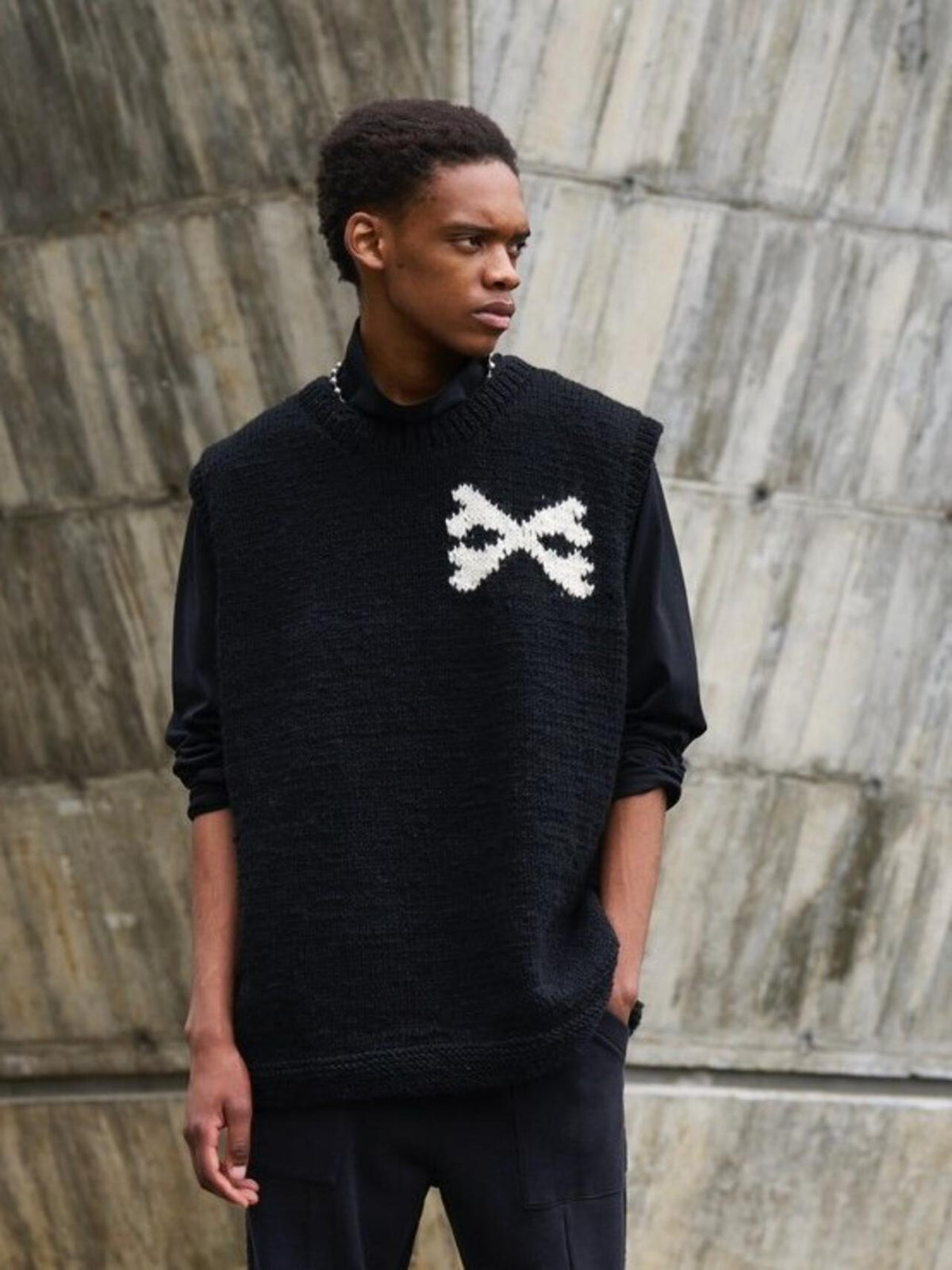 MacMahon Knitting Mills/マクマホン 別注Cross Bone Vest | BEAVER 
