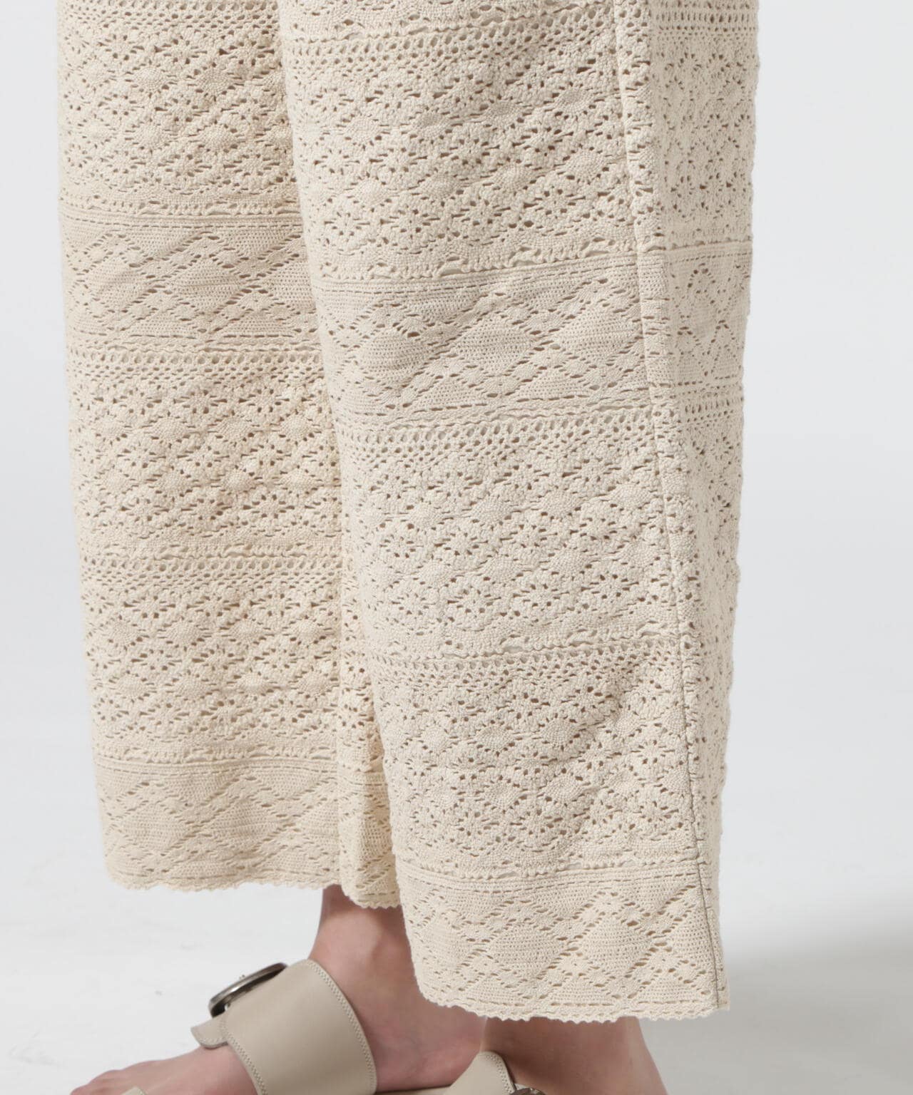 B omnivore/ビーオムニボー コットンレースワイドパンツ | BEAVER