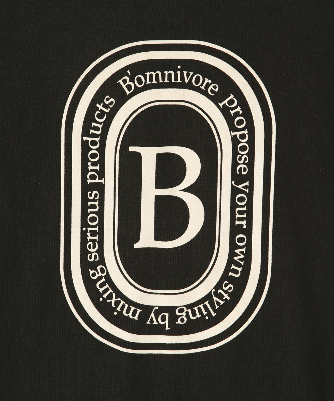 B omnivore/ビーオムニボー  LOGO S/S Tee