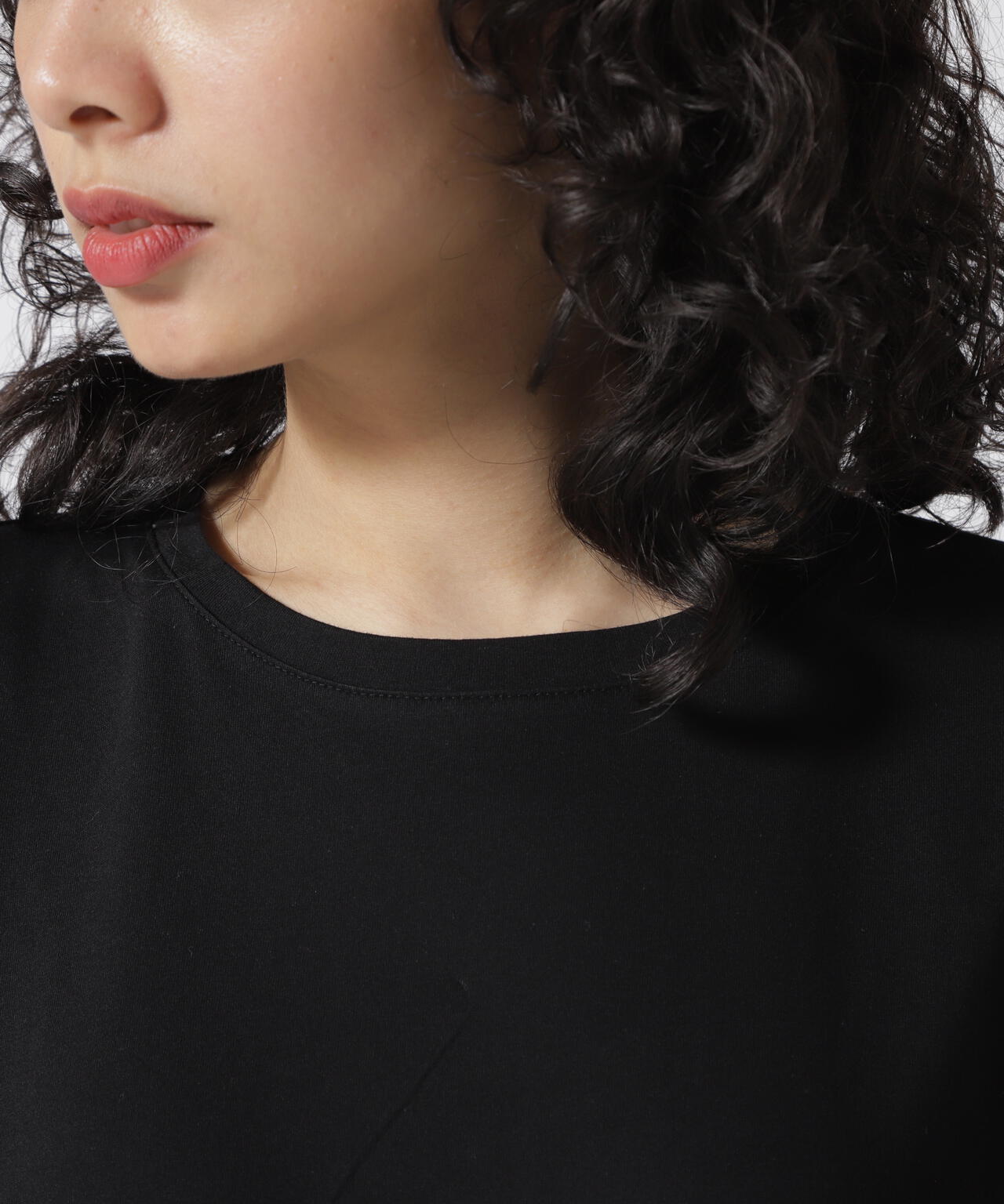 B omnivore/ビーオムニボー UV加工天竺×ストライプインタックワンピ