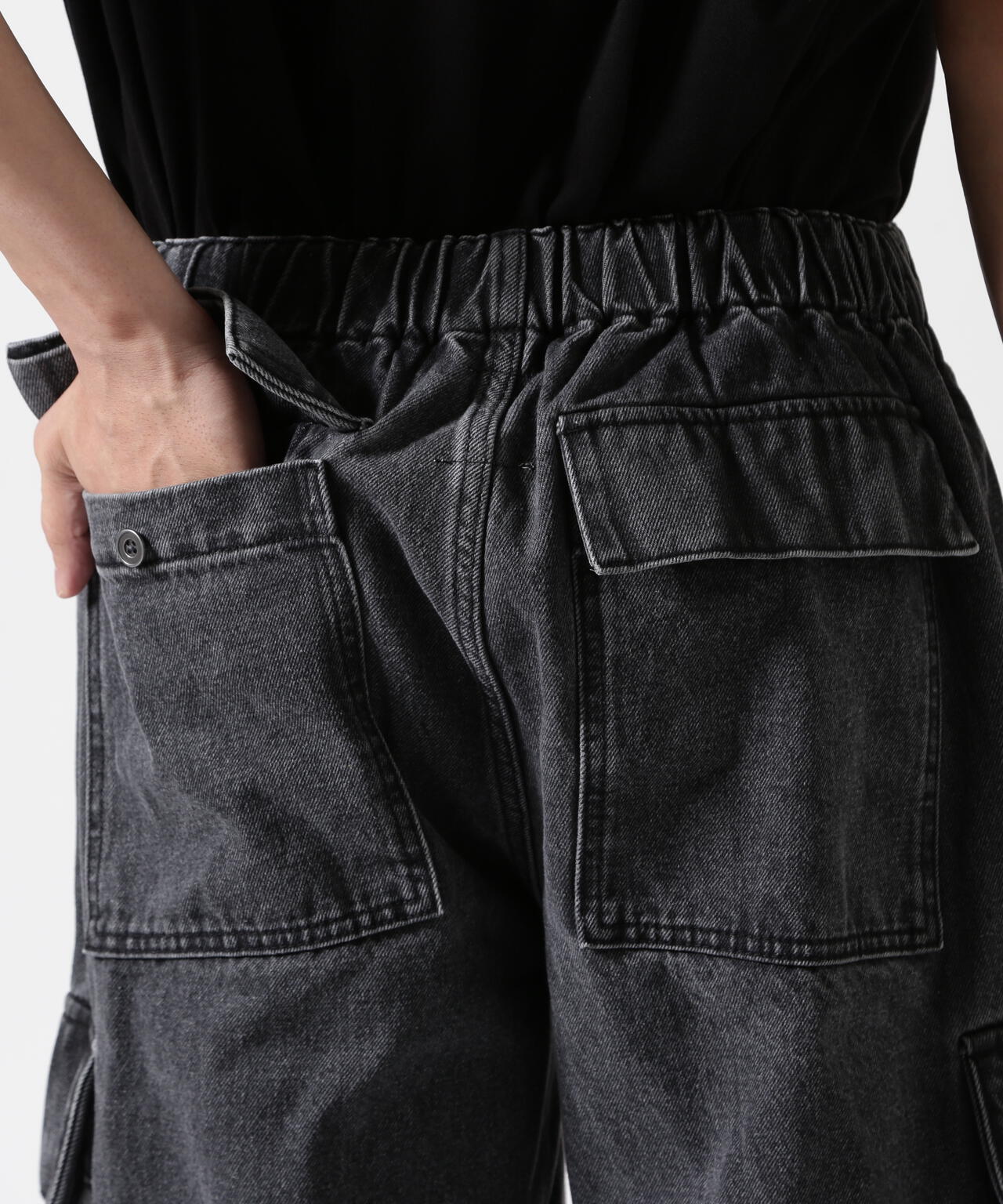 B omnivore/ビーオムニボー　DENIM CARGO PANTS