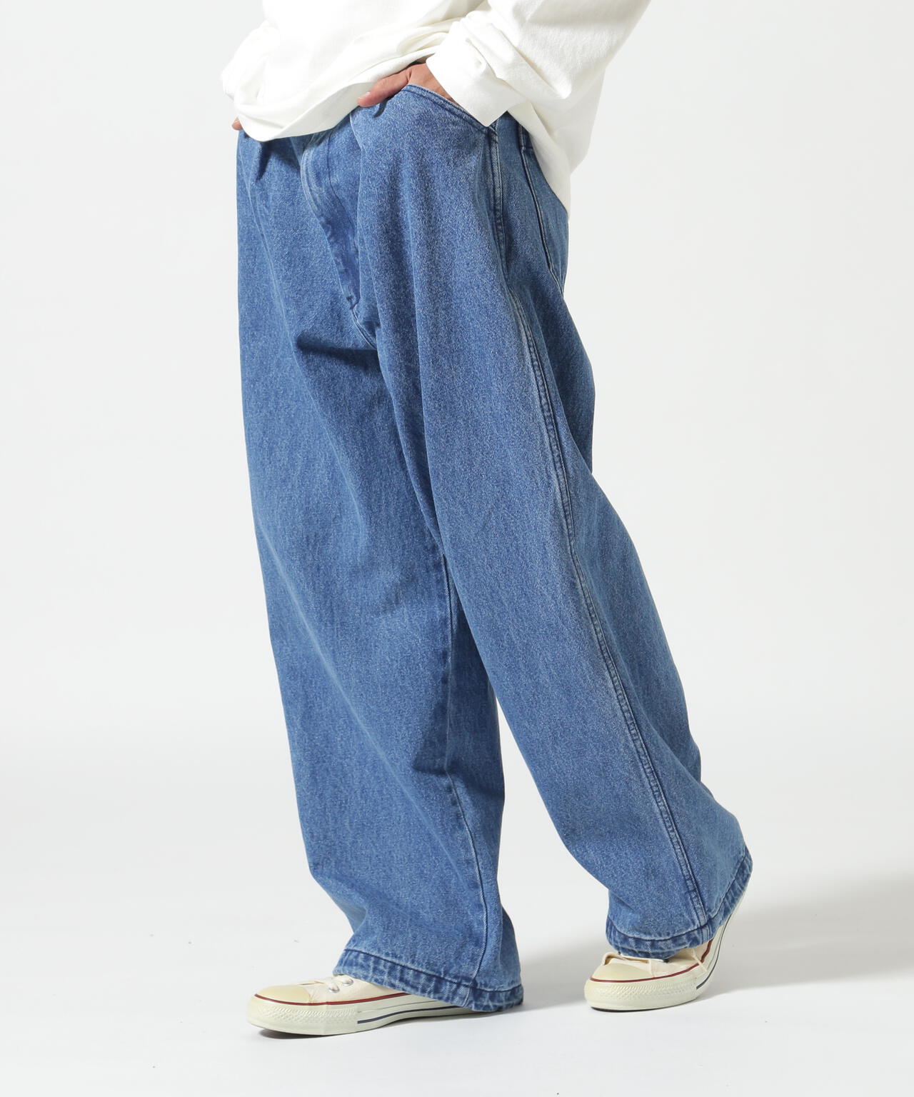 B omnivore/ビーオムニボー DENIM BELT LOOSE PANTS | BEAVER