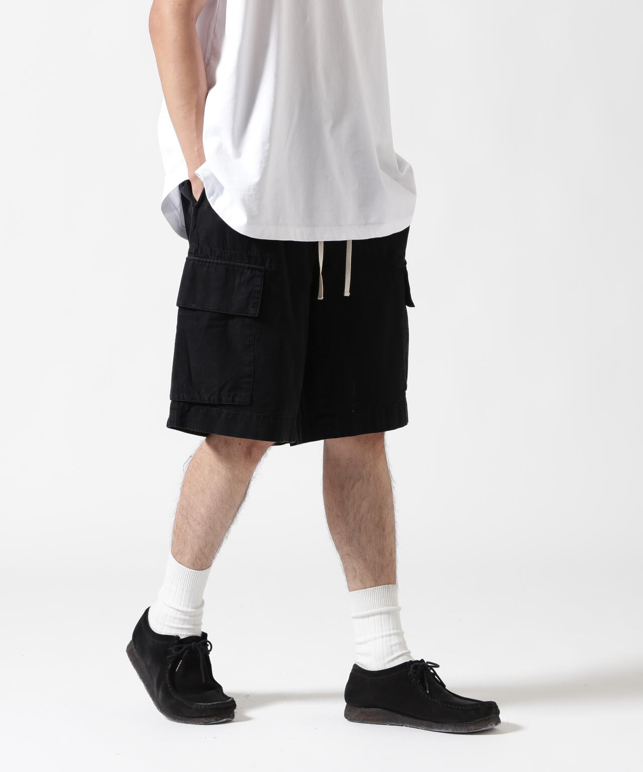 B omnivore/ビーオムニボー RIP STOP CARGO SHORTS リップストップ