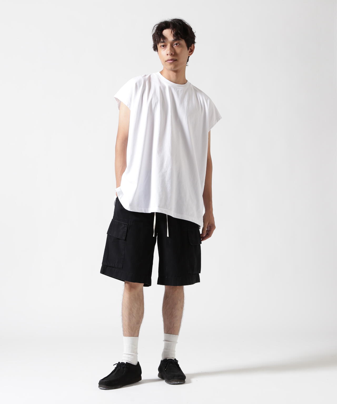 B omnivore/ビーオムニボー RIP STOP CARGO SHORTS リップストップ