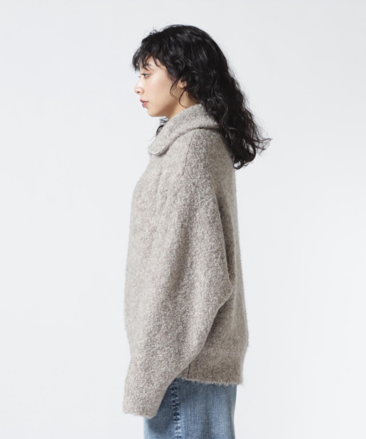 B omnivore/ビーオムニボー ボリュームカラージップアップジャケット