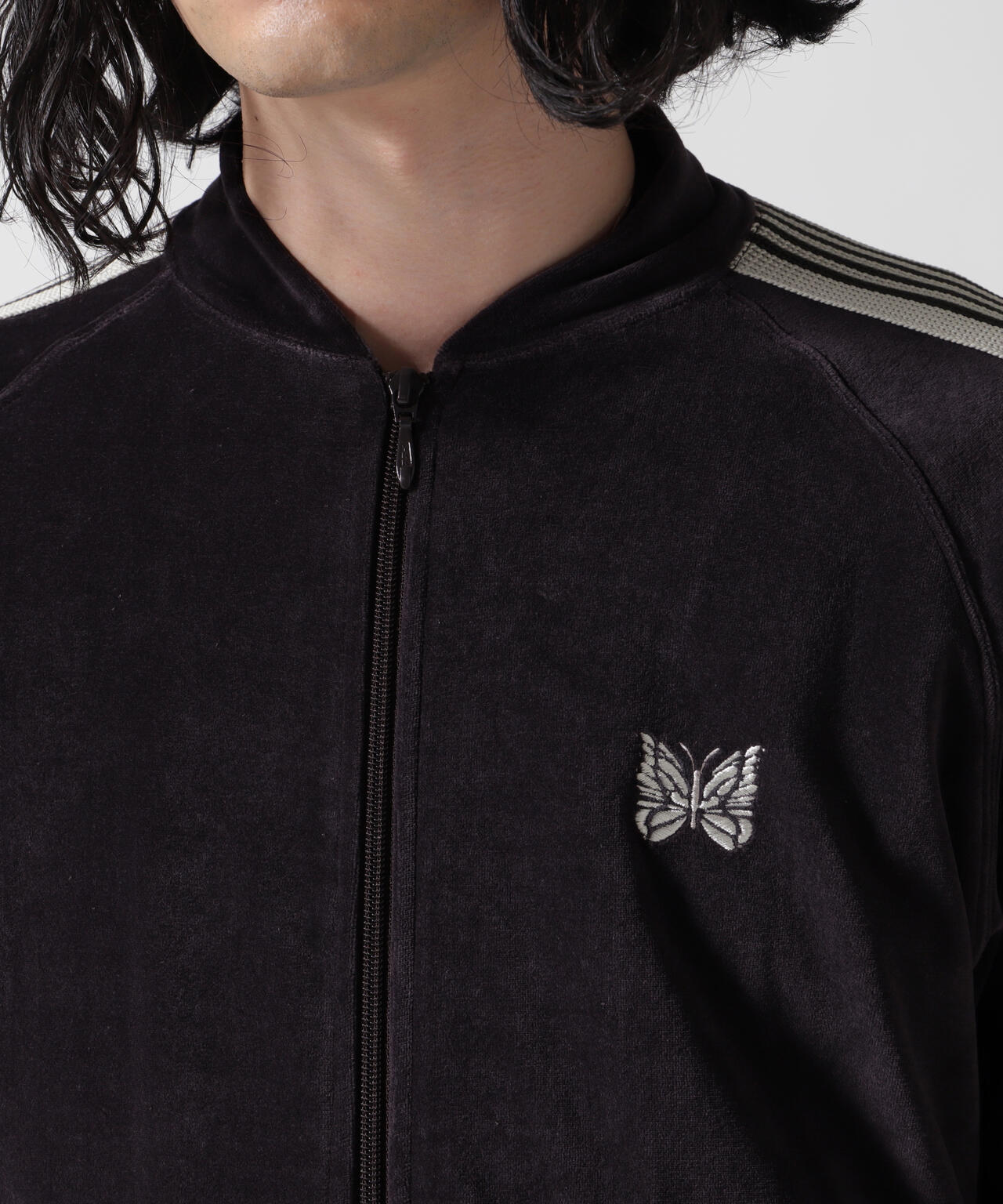 Needles/ニードルズ Rib Collar Track Jacket - C/PE Velour | BEAVER