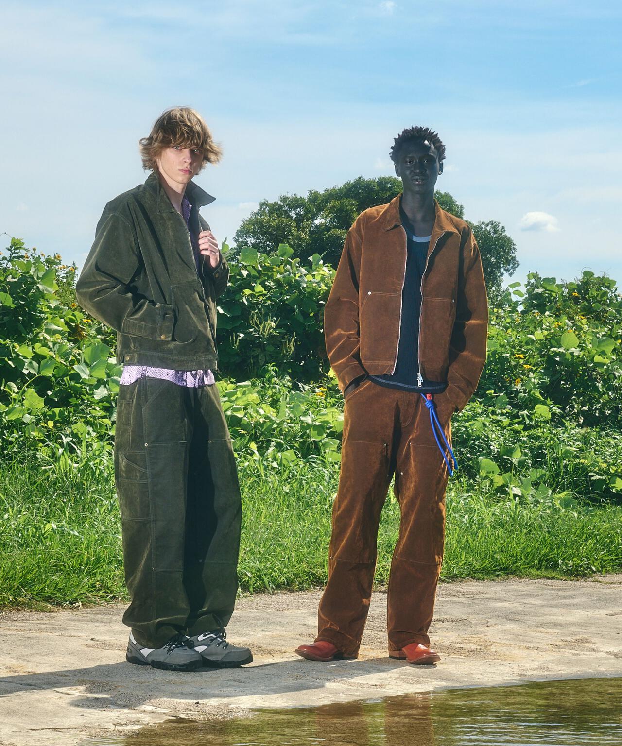 B omnivore/ビーオムニボー  FLOCKY DENIM PANT フロッキーデニムパンツ