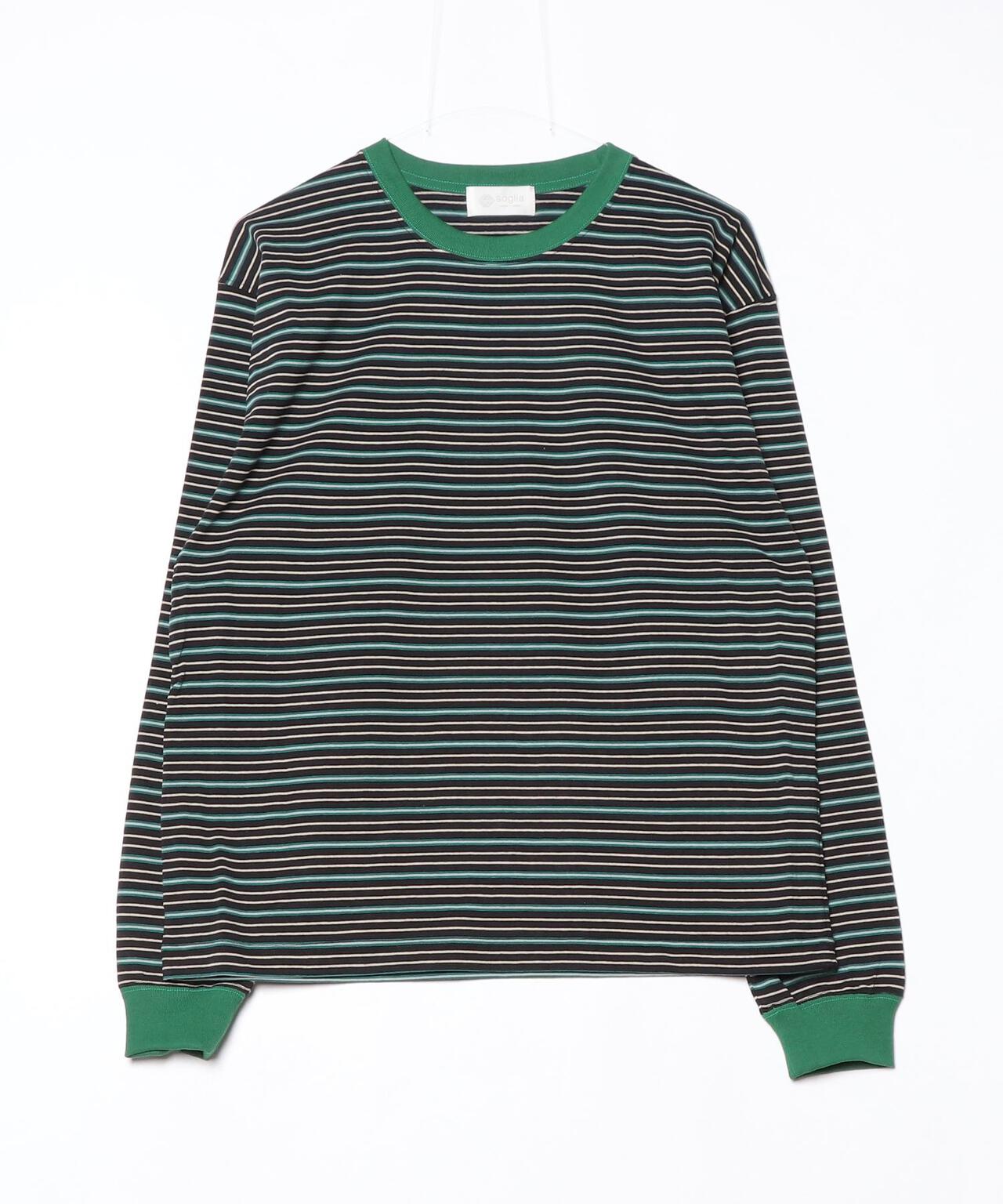 Solボーダーt SOGLIA/ソリア OPEN END MULTI BORDER L/S TEE ボーダーT | BEAVER