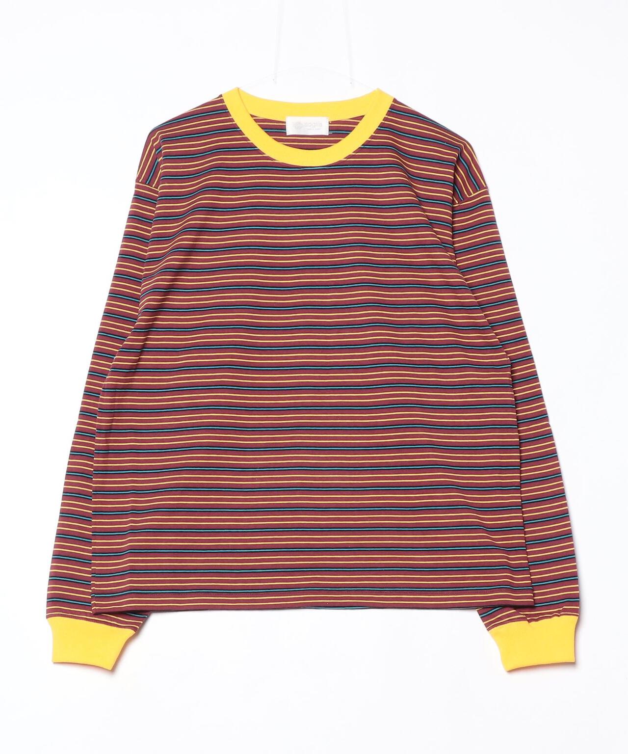 SOGLIA/ソリア　OPEN END MULTI BORDER L/S TEE　ボーダーＴ