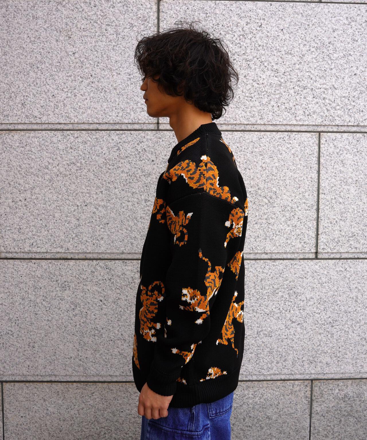 B omnivore/ビーオムニボー　TIGER KNIT TOP