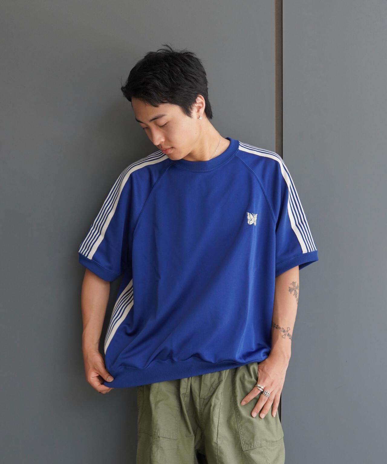 Needles/ニードルズ  別注Track S/S Crew Neck Shirt-Poly Smooth