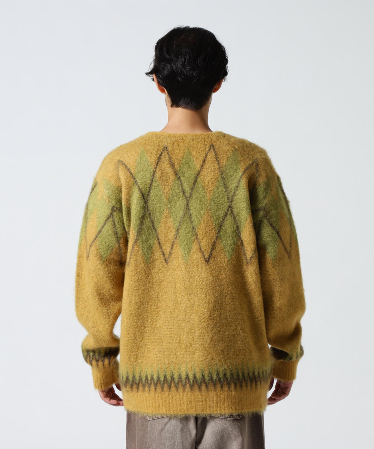 新品Needles Mohair Cardigan Argyle サイズM Mohair Cardigan - Argyle｜NEEDLES